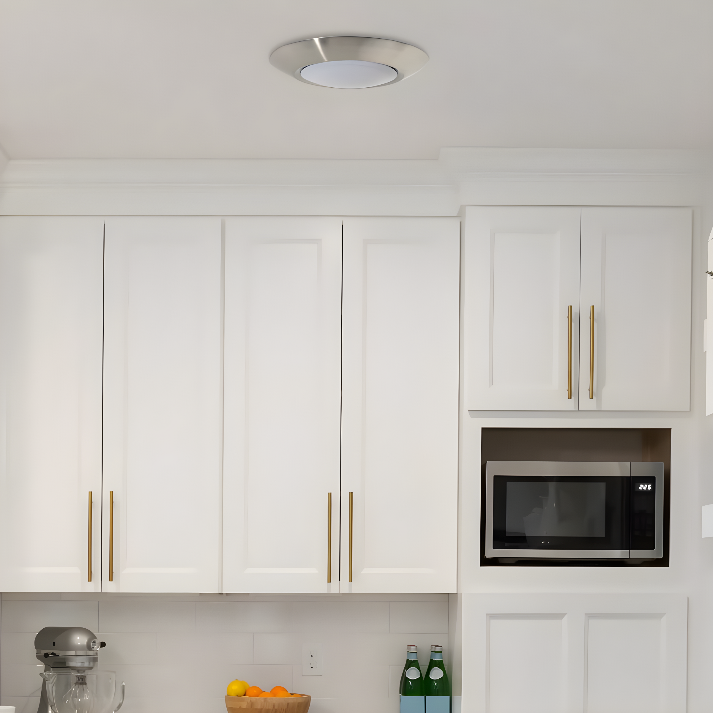 Craftmade Lighting Soul 1 - Light Flush Mount in  Flat Black/Brushed Polished Nickel