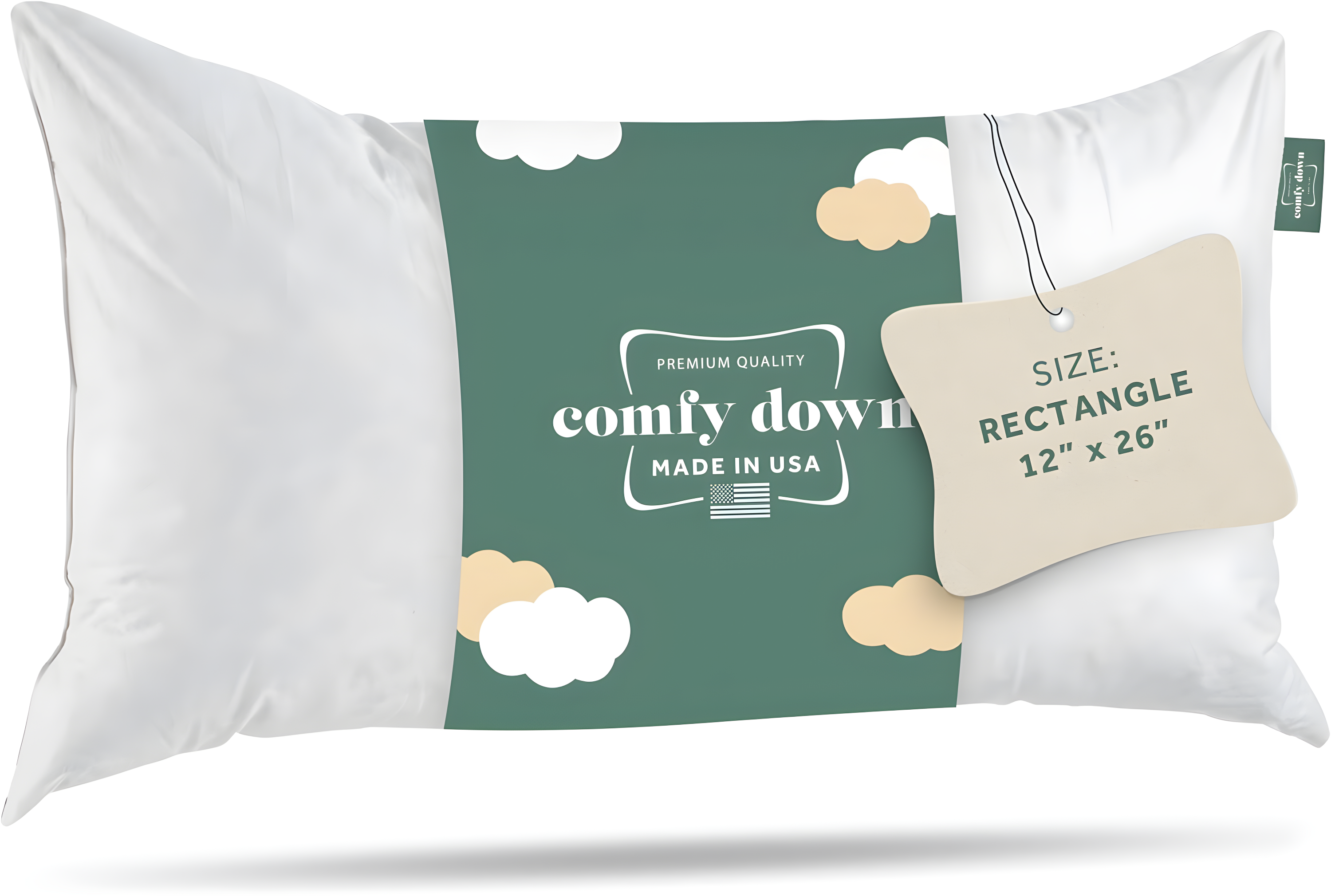 ComfyDown ComfyDown 95% Feather 5% Down Rectangle Decorative Pillow Insert Sham Stuffer