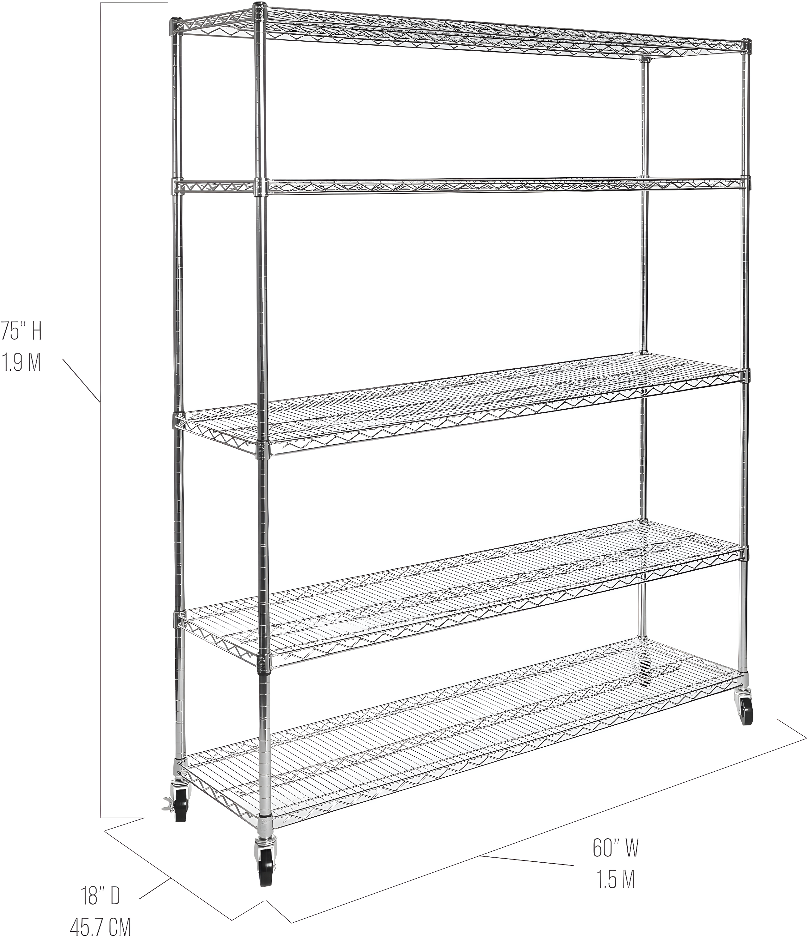 Wire Rolling Storage Cart