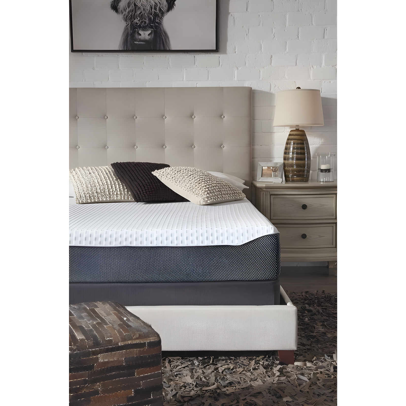 Signature Design by Ashley Chime Elite Charcoal Infused Memory Foam Mattress