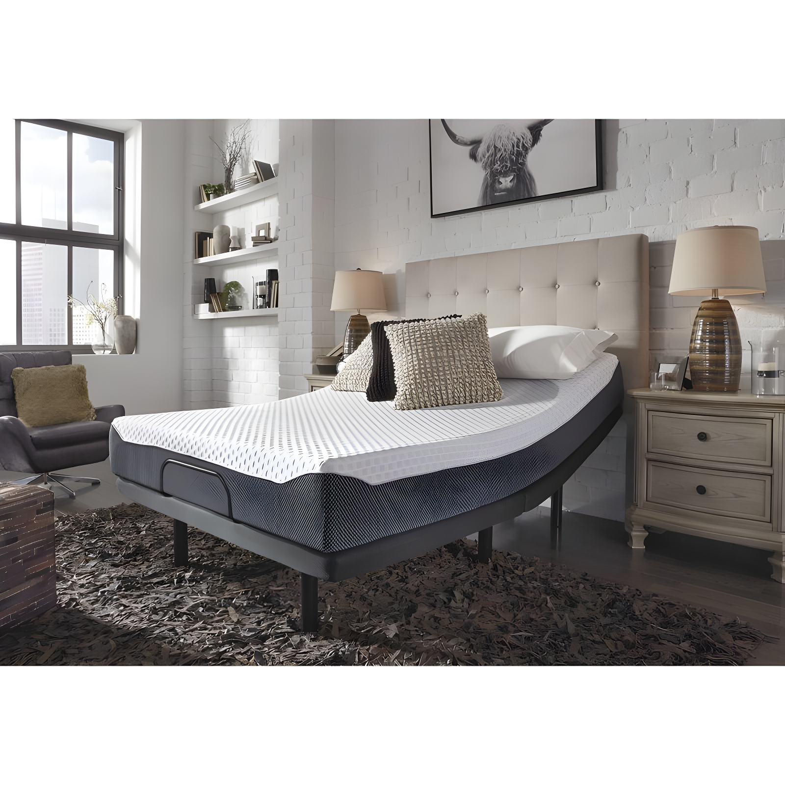 Signature Design by Ashley Chime Elite Charcoal Infused Memory Foam Mattress