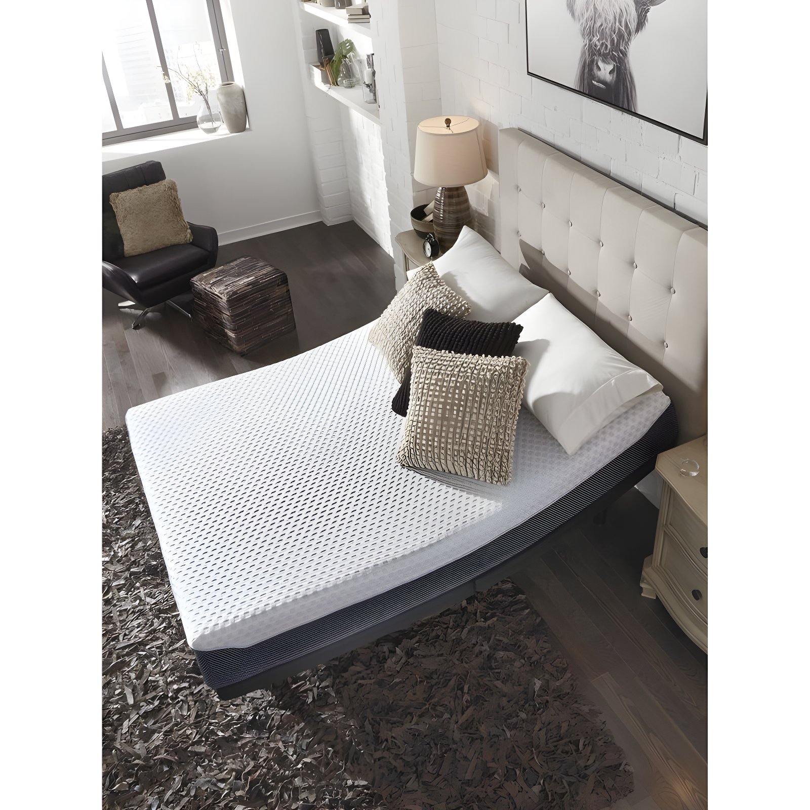 Signature Design by Ashley Chime Elite Charcoal Infused Memory Foam Mattress
