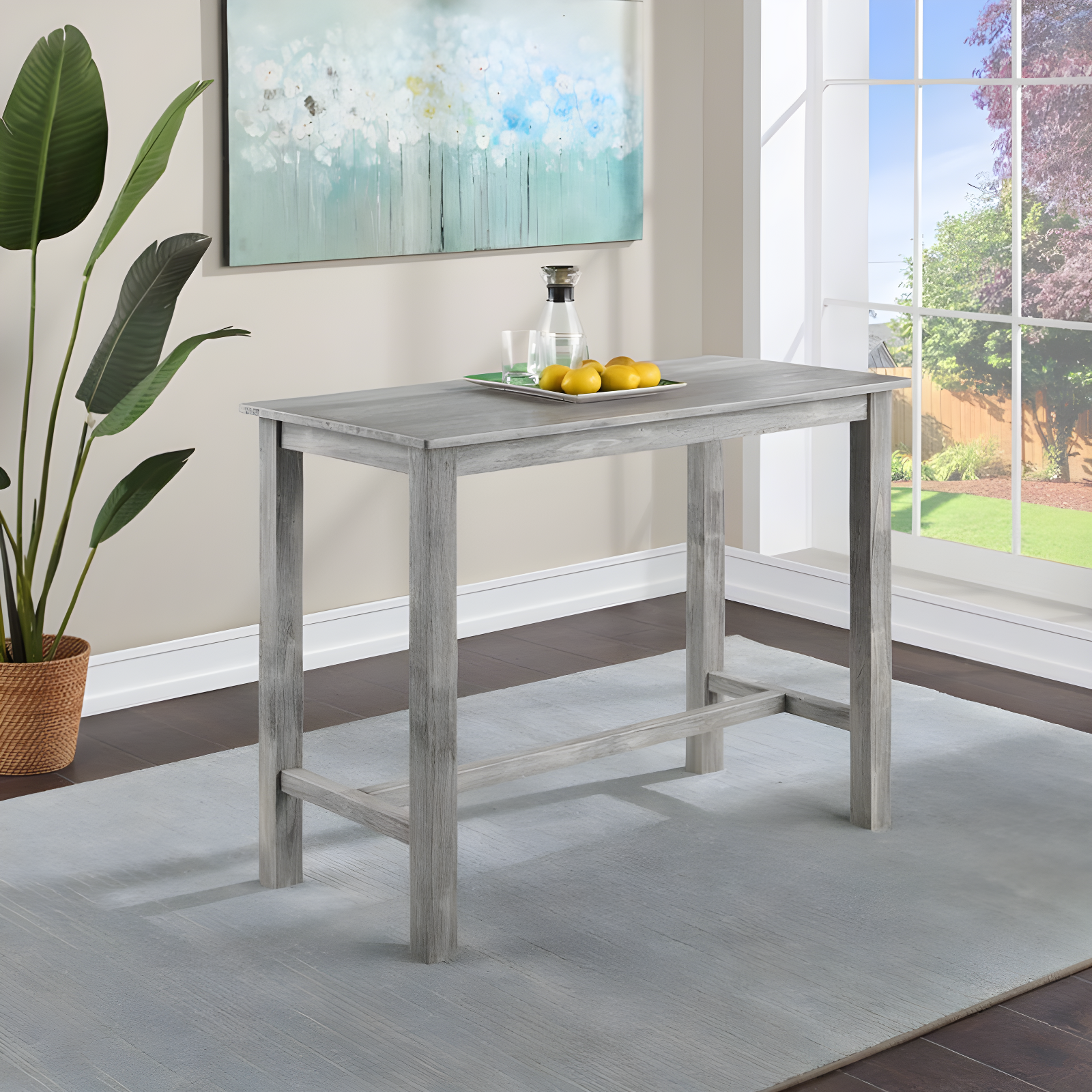 Sonoma Counter Height Pub Table Storm Gray - Boraam: 4-Seat Rectangle