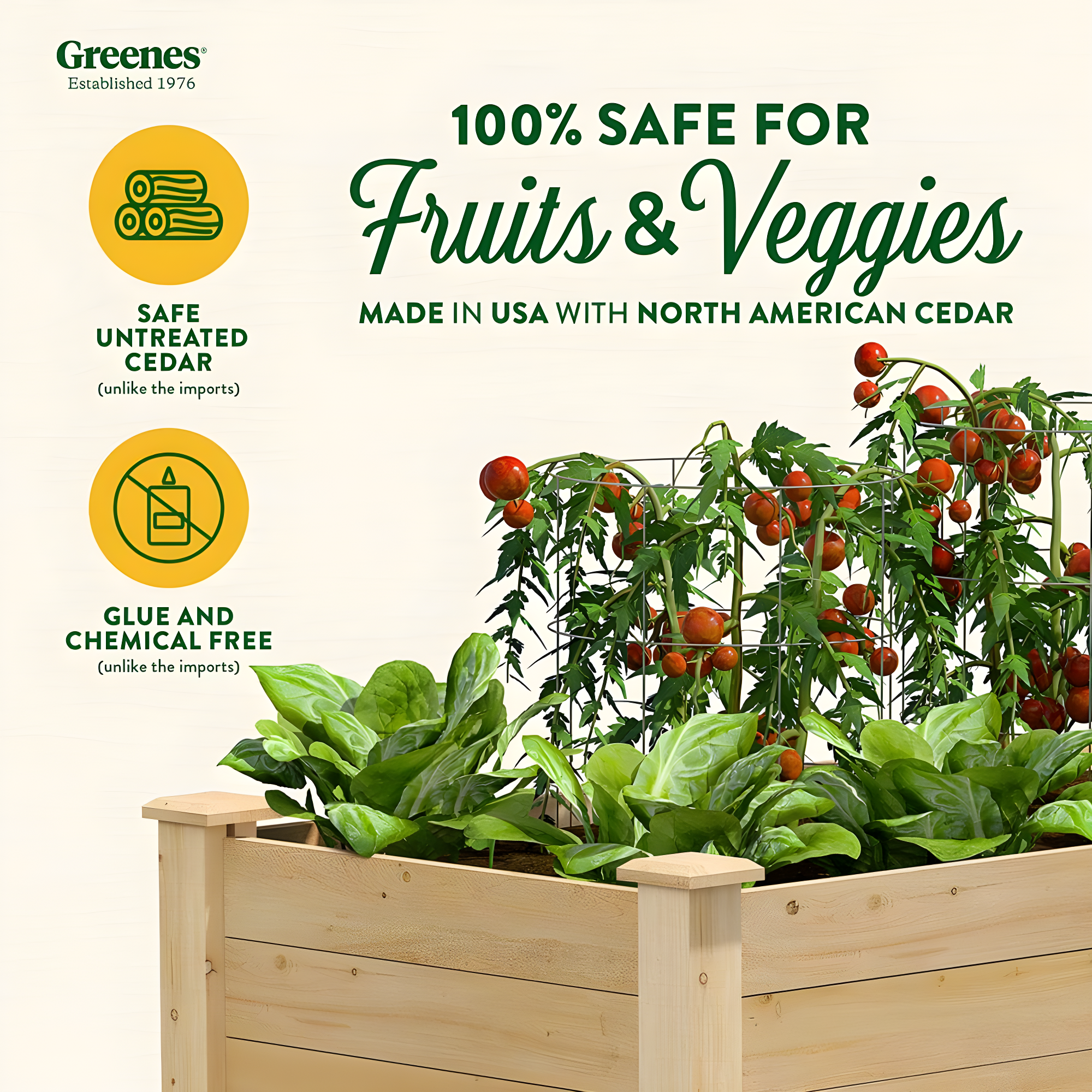 Greenes Fence Wood Elevated Planter