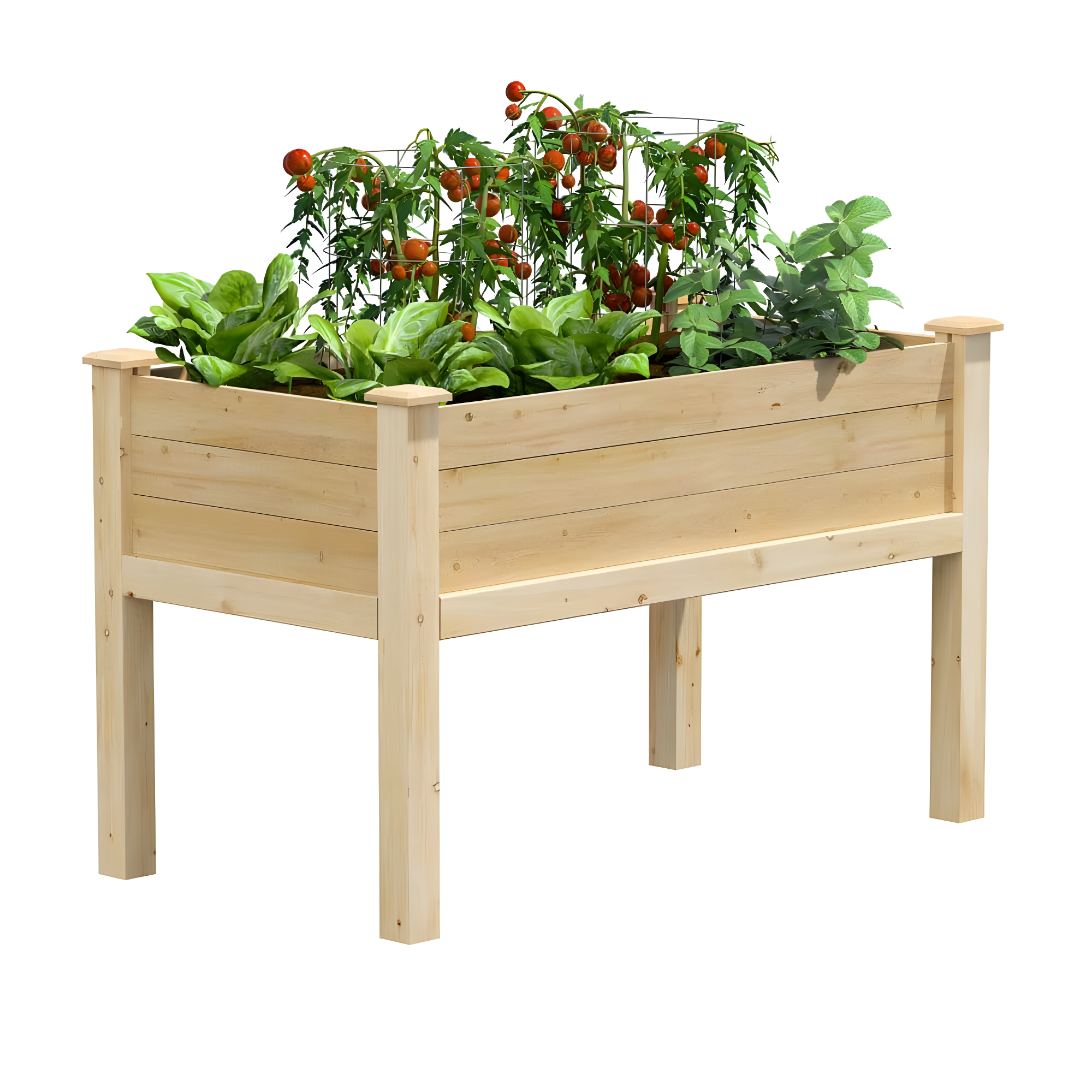 Greenes Fence Wood Elevated Planter