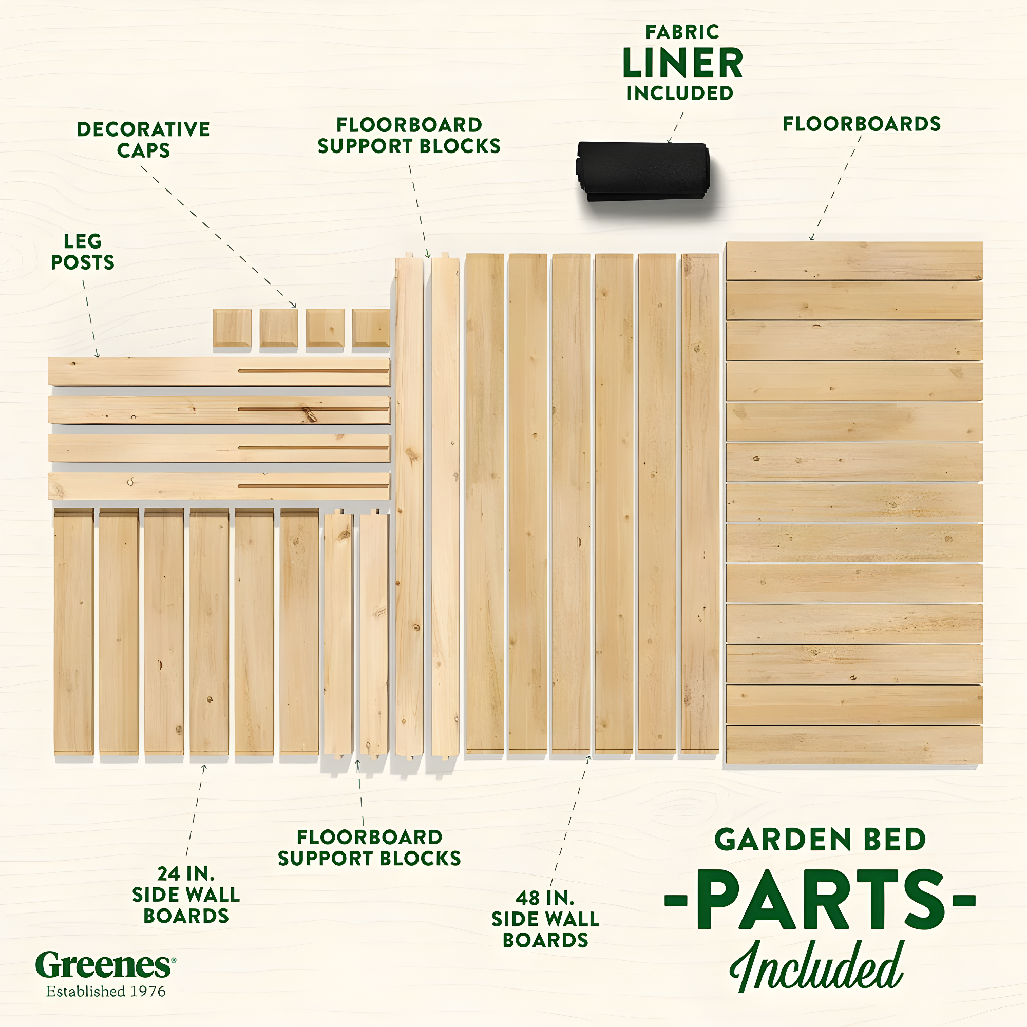Greenes Fence Wood Elevated Planter