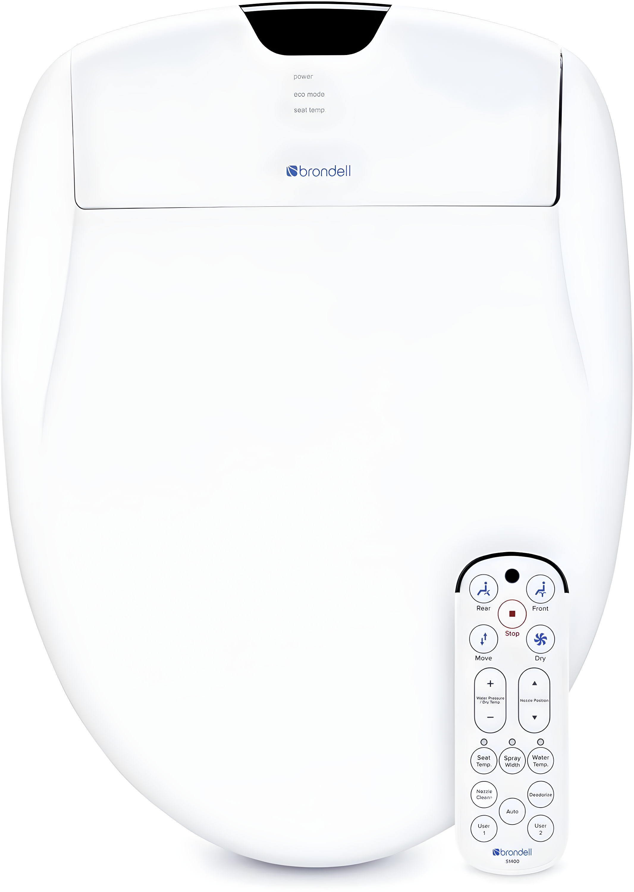 Brondell S1400-RW Swash 1400 Luxury Bidet Toilet Seat Round