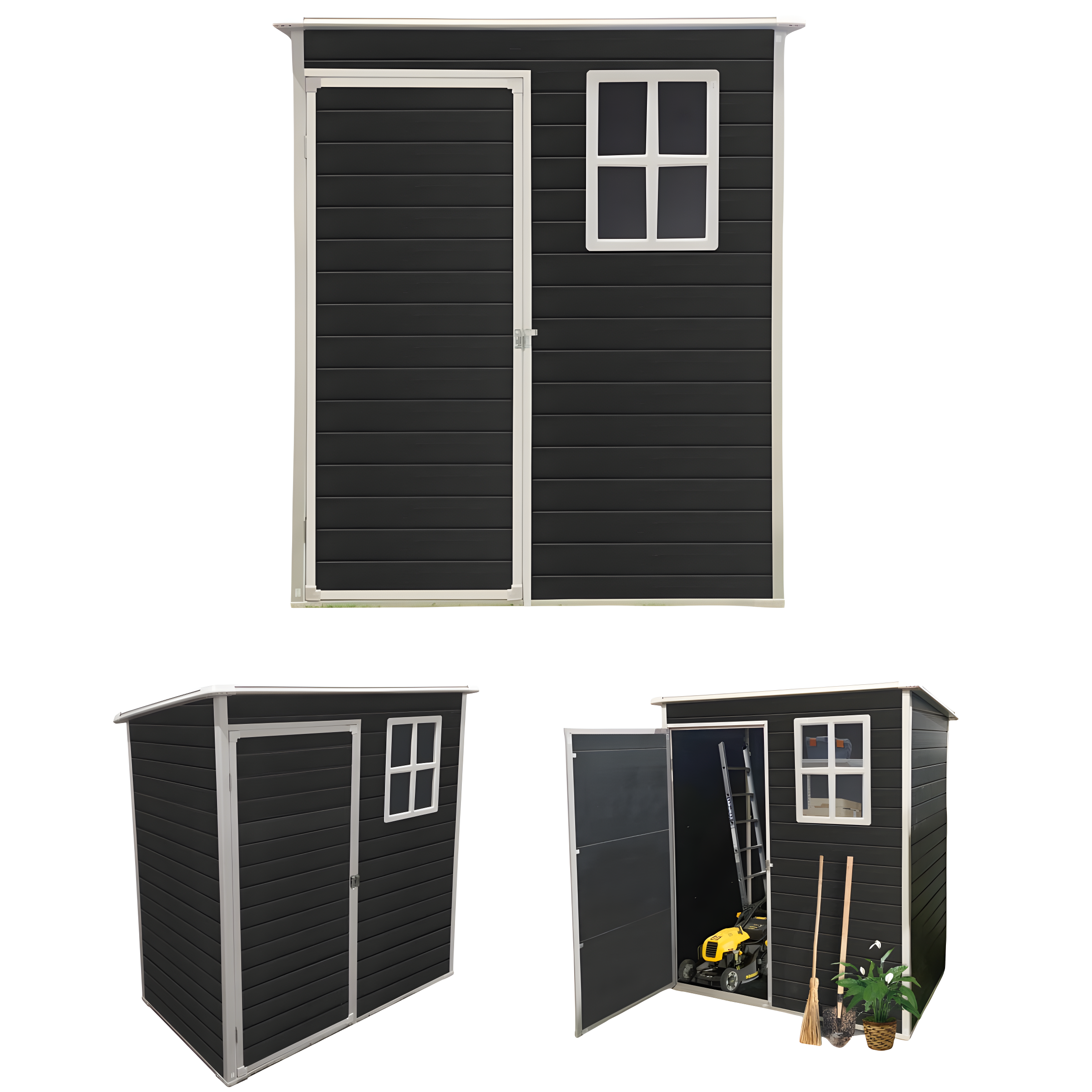 5X3ft Resin Outdoor Storage Shed Kit-Perfect To Store Patio Furniture