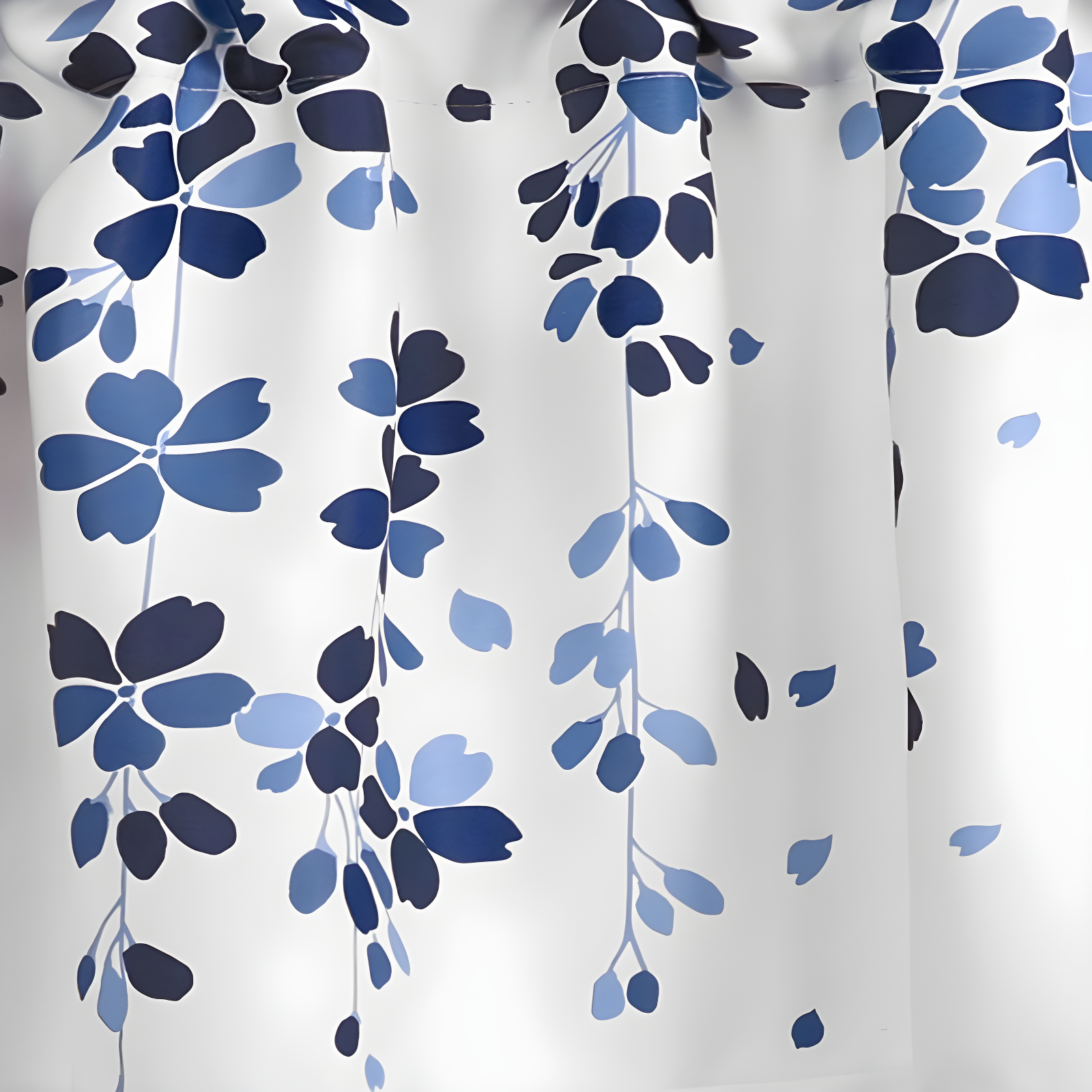 Weeping Flower Floral Tailored 52'' W Window Valance