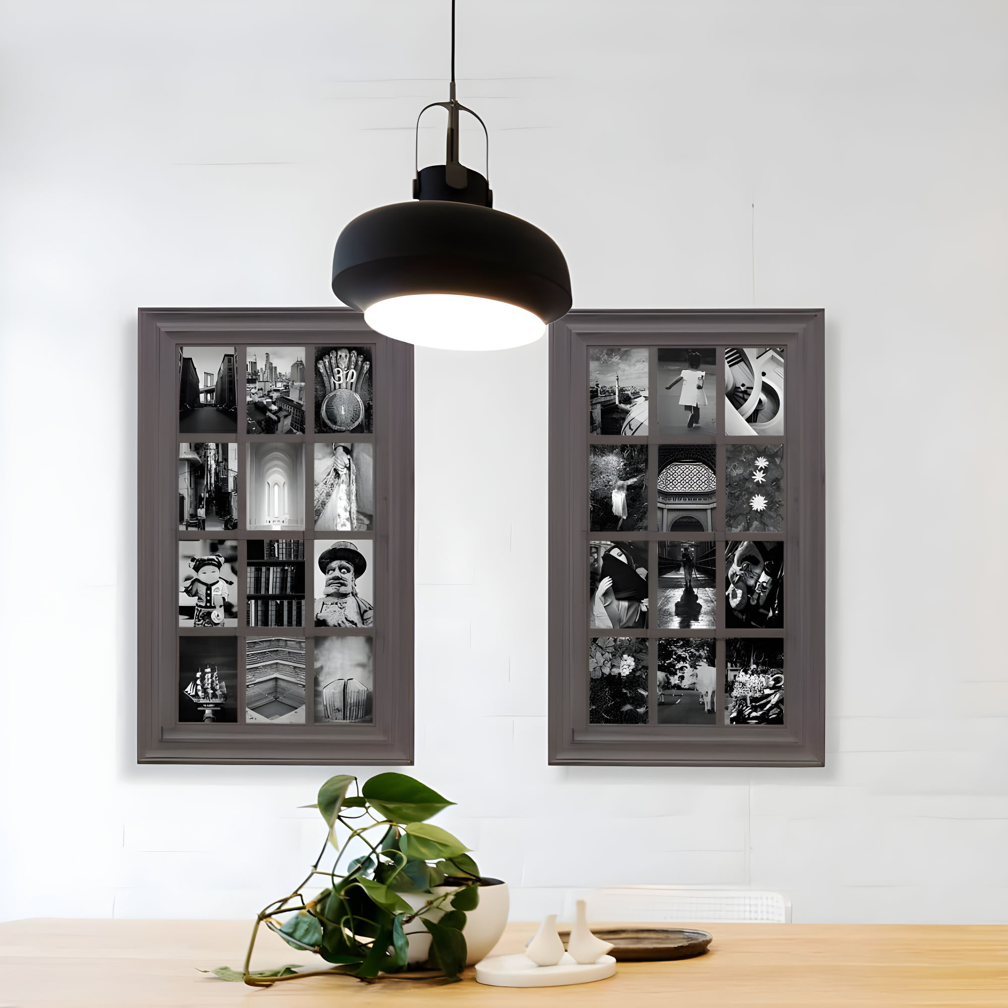 KG Collage Frame, Grey, Holds 12 4x6”