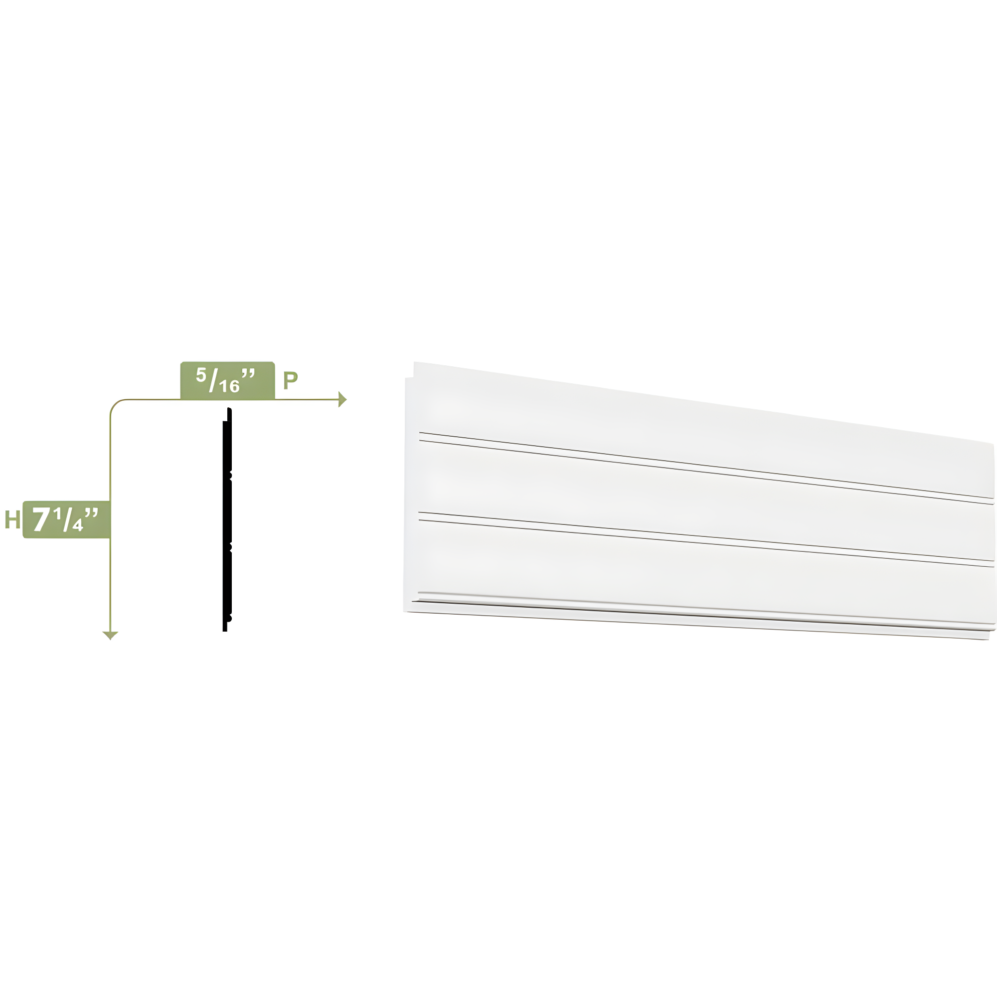 Ekena Millwork 96" Reversible Wainscoting (Set of 4) (Set of 4)