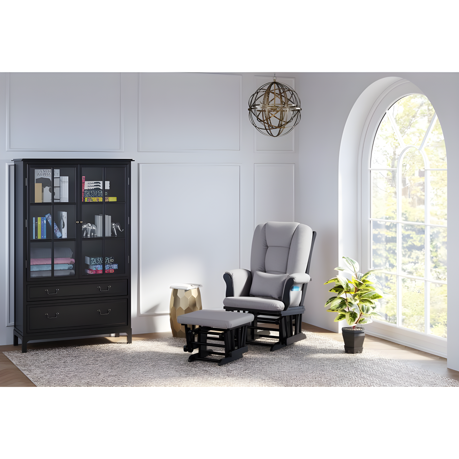 Tuscany Rocking Chair Glider with Ottoman