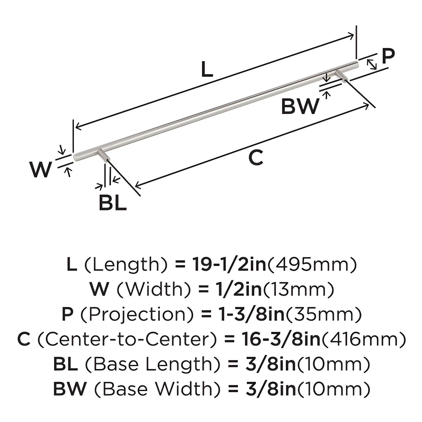 Bar Pulls Center to Center Bar Pull
