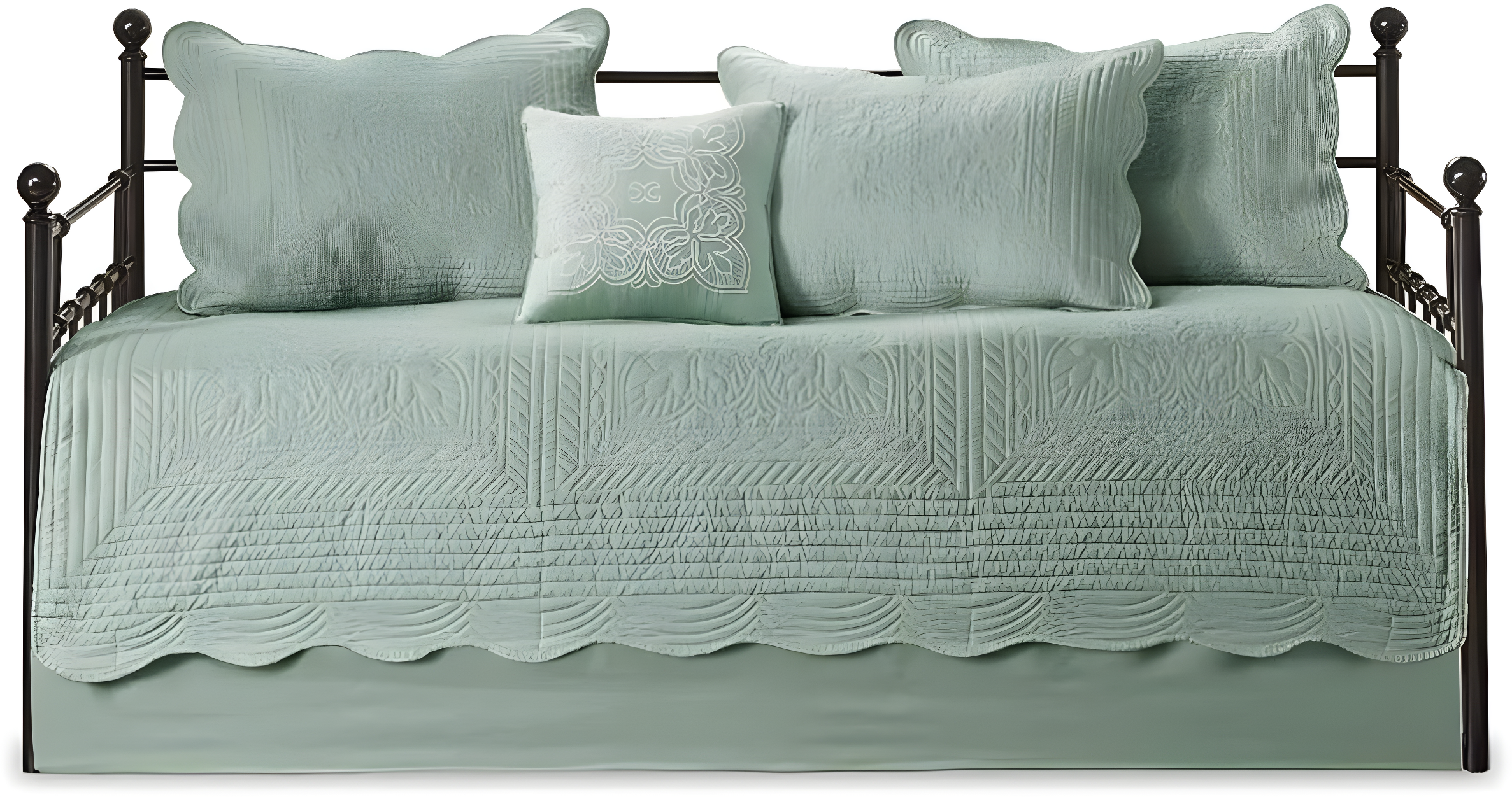 Madison Park Tuscany 6 Piece Reversible Scalloped Edge Daybed Cover Set