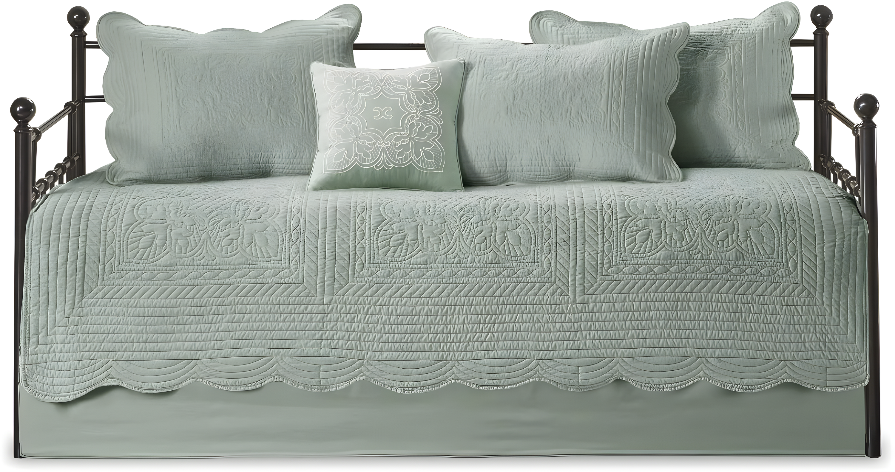 Madison Park Tuscany 6 Piece Reversible Scalloped Edge Daybed Cover Set