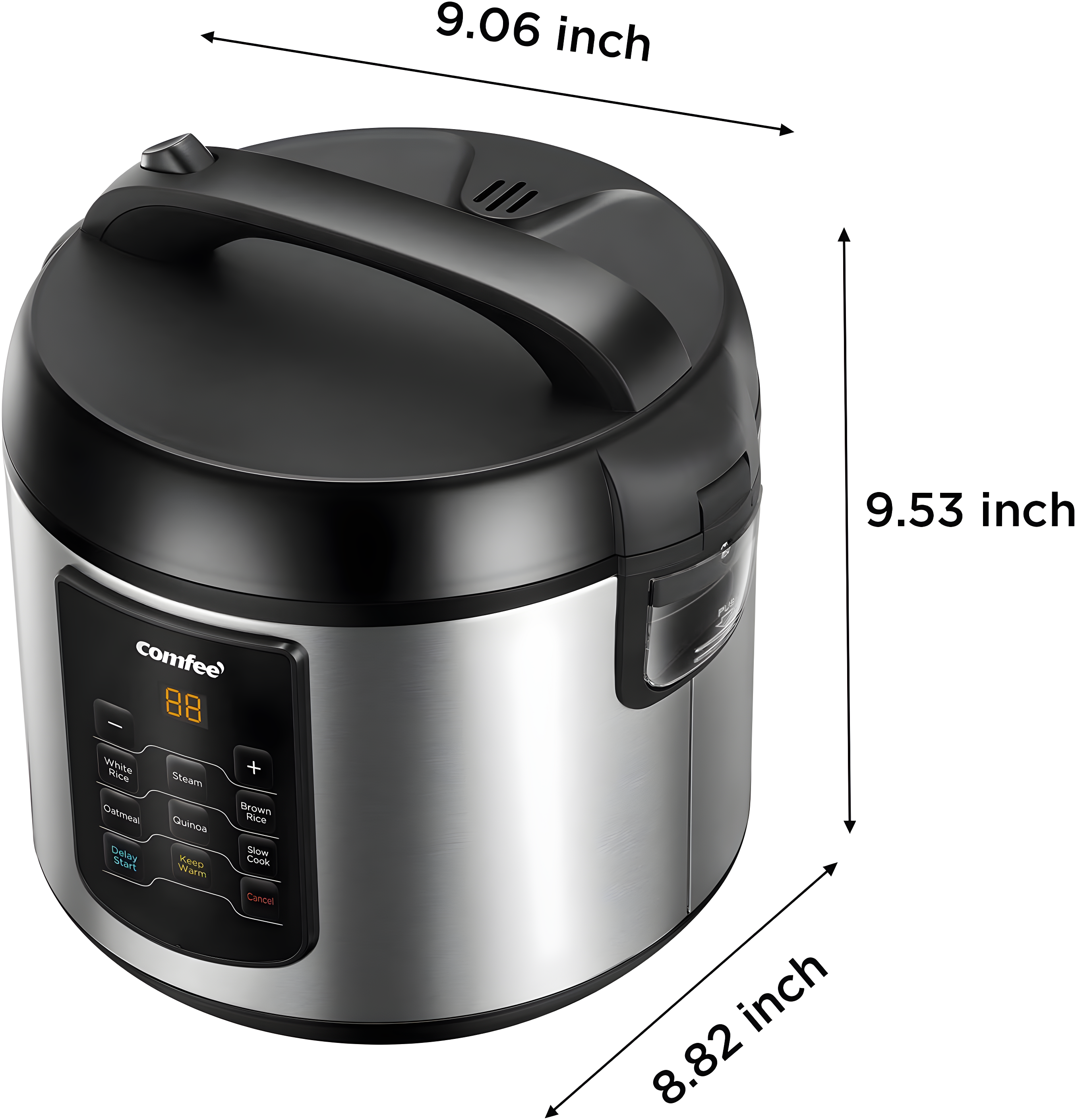 Comfee' Comfee' 8 Cup 6-in-1 Rice Cooker