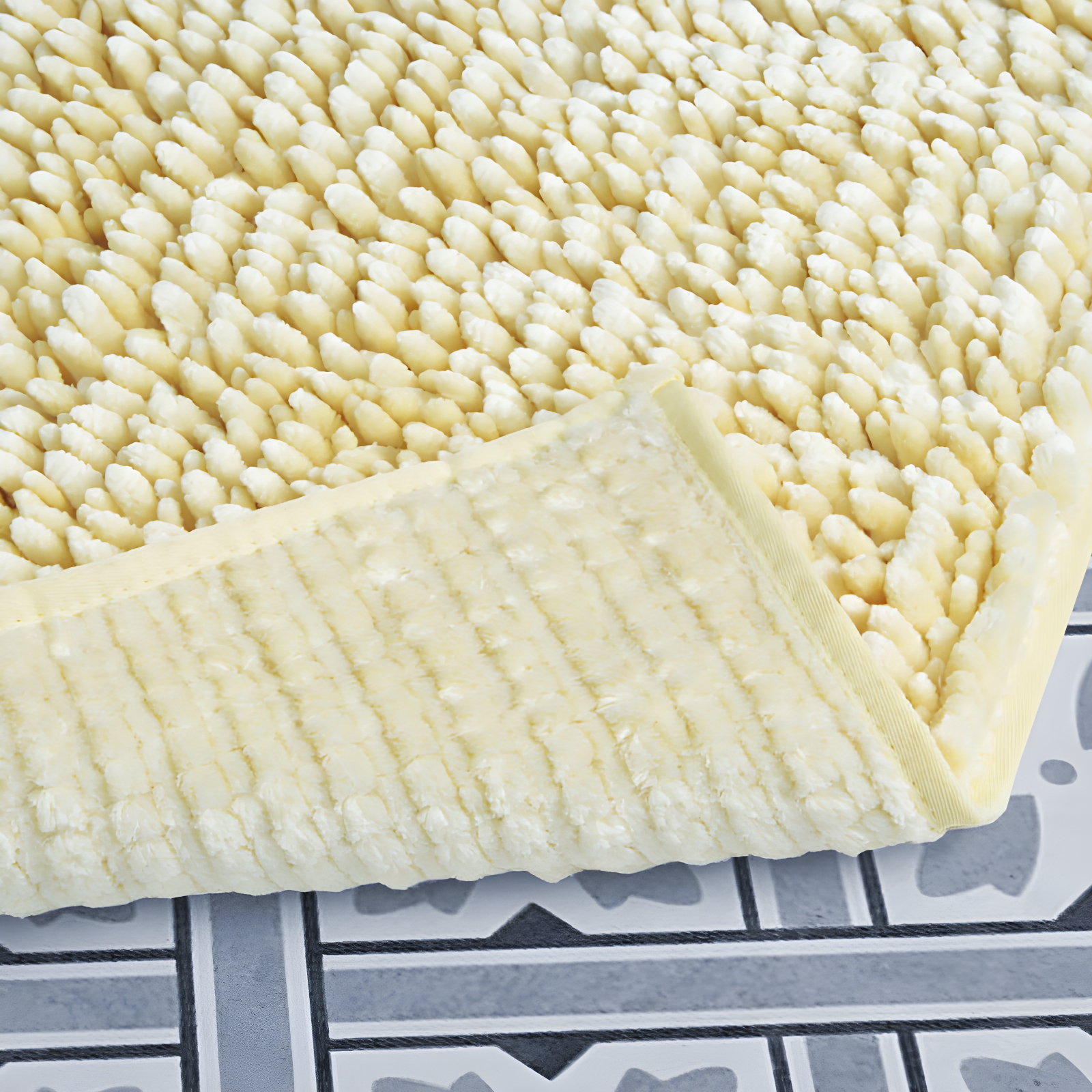 Laura Ashley Butter Chenille Bath Rug