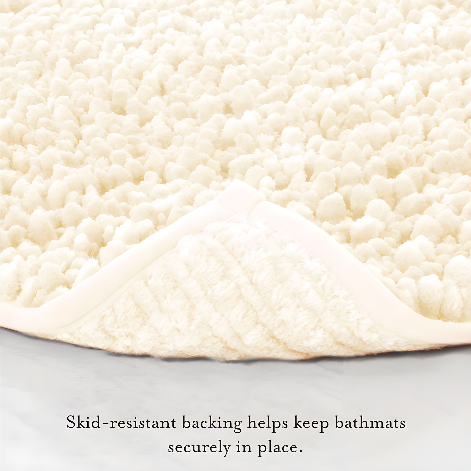 Laura Ashley Butter Chenille Bath Rug