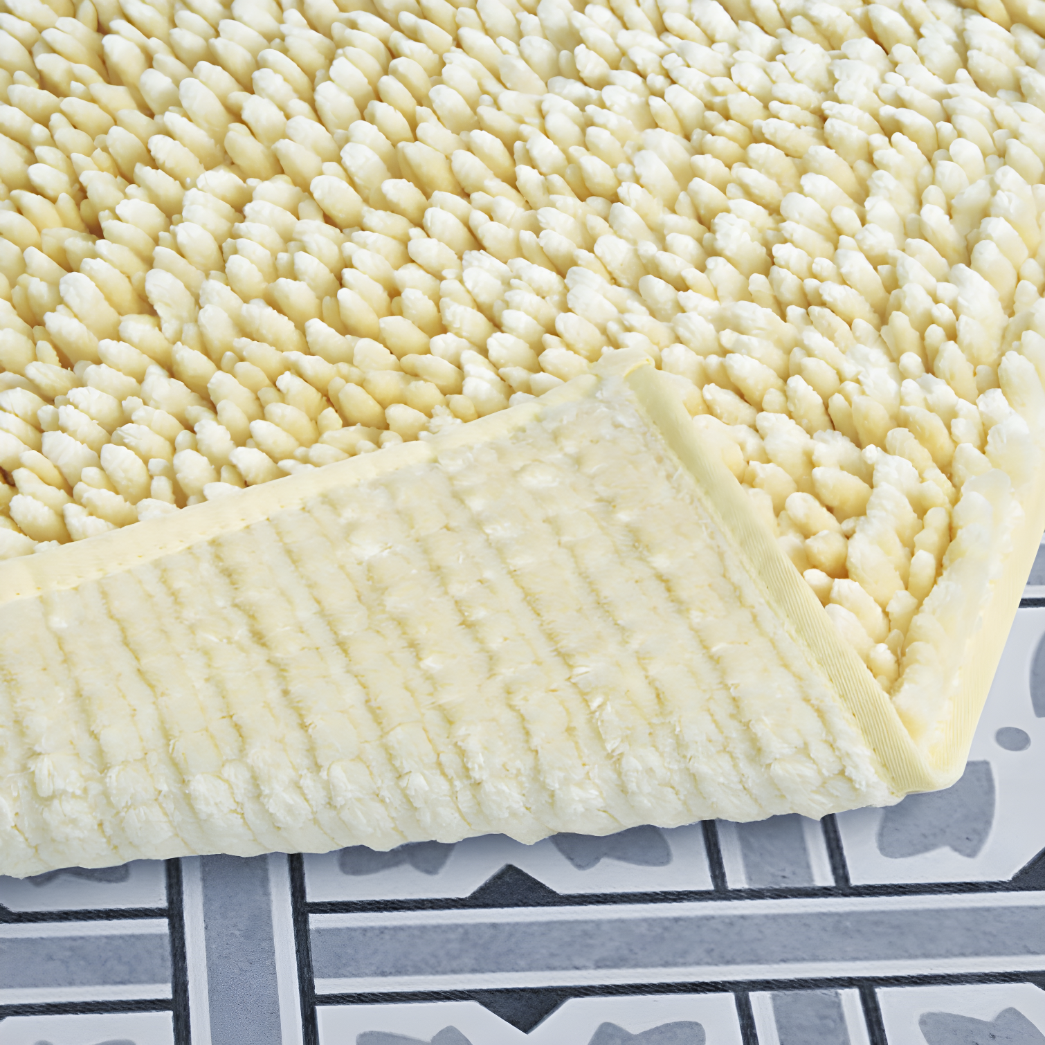 Laura Ashley Butter Chenille Bath Rug