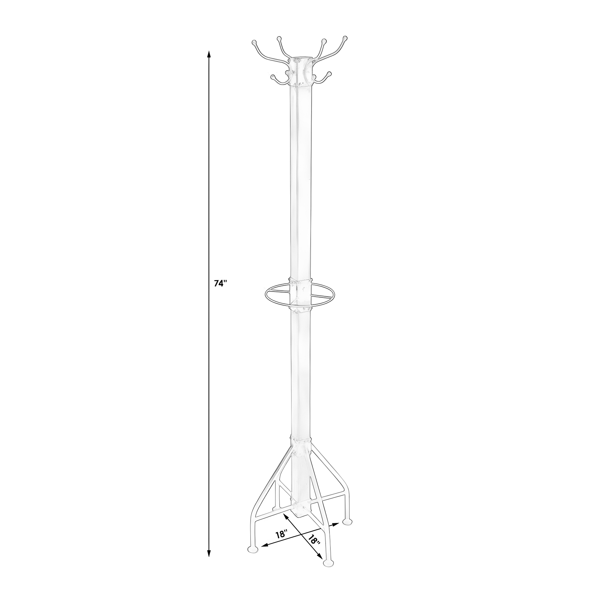 Antique Gold and Medium Brown Transitional Coat Rack