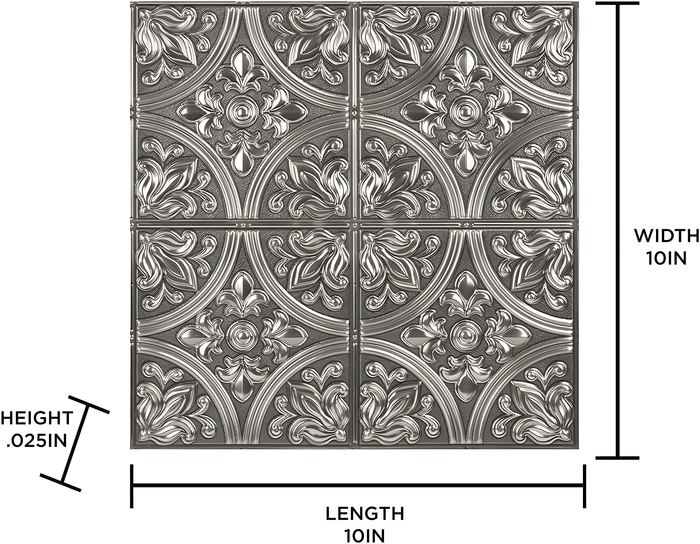 Chelsea 10" x 10" Peel and Stick Wall Paneling
