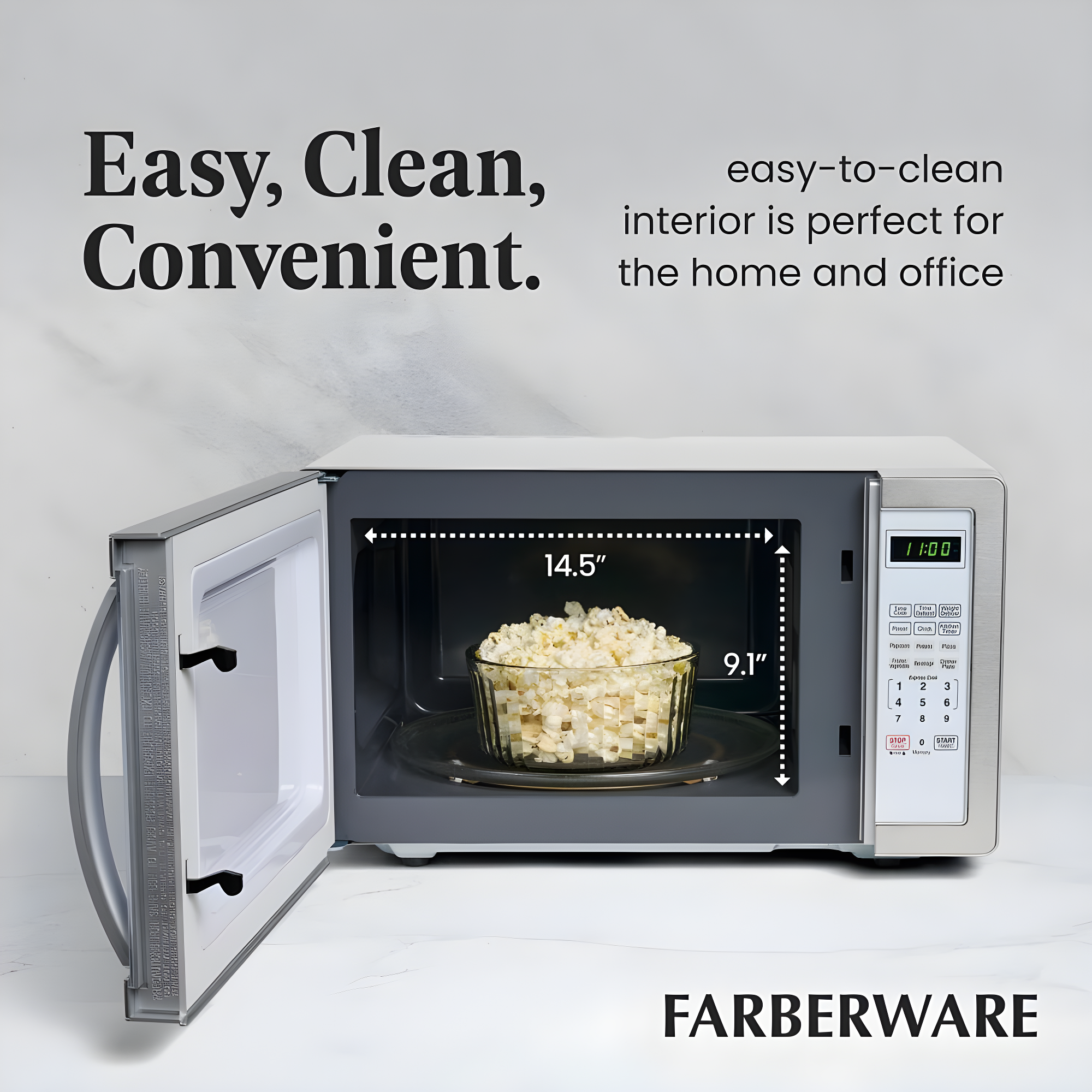 Farberware Farberware Classic Countertop Microwave Oven, 1.1 Cubic Feet cu. ft., 1000 watts, with Child Lock