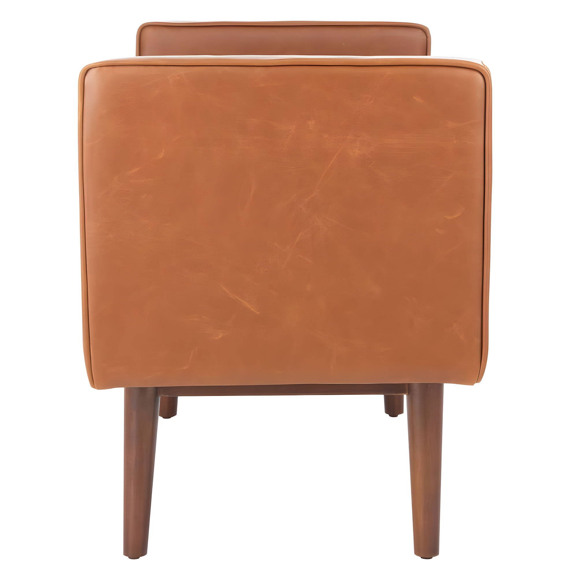 Henri Mid-Century Bench - Light Brown/Walnut - Safavieh