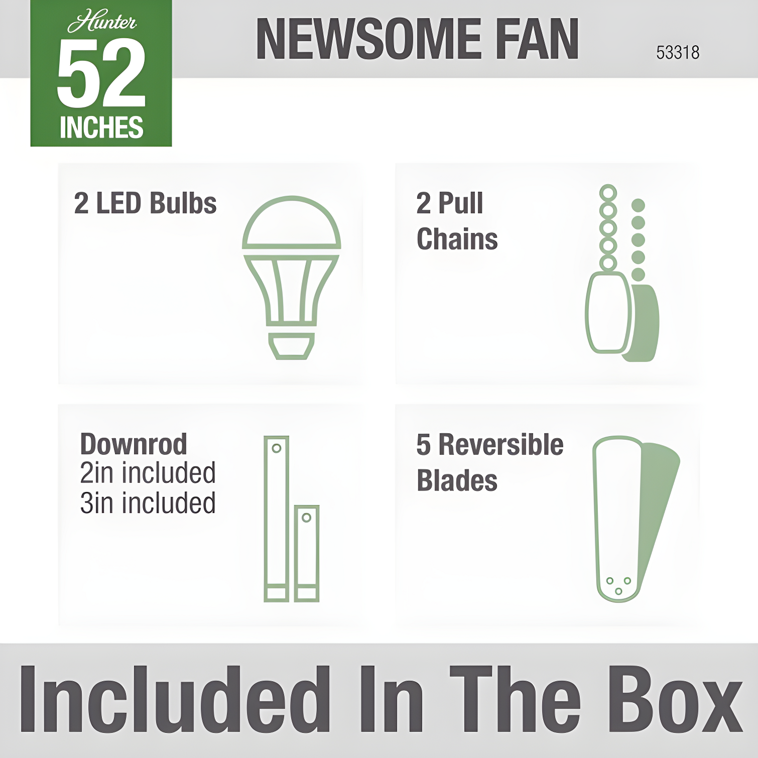 52" Newsome 5 - Blade Standard Ceiling Fan with Pull Chain and Light Kit Included