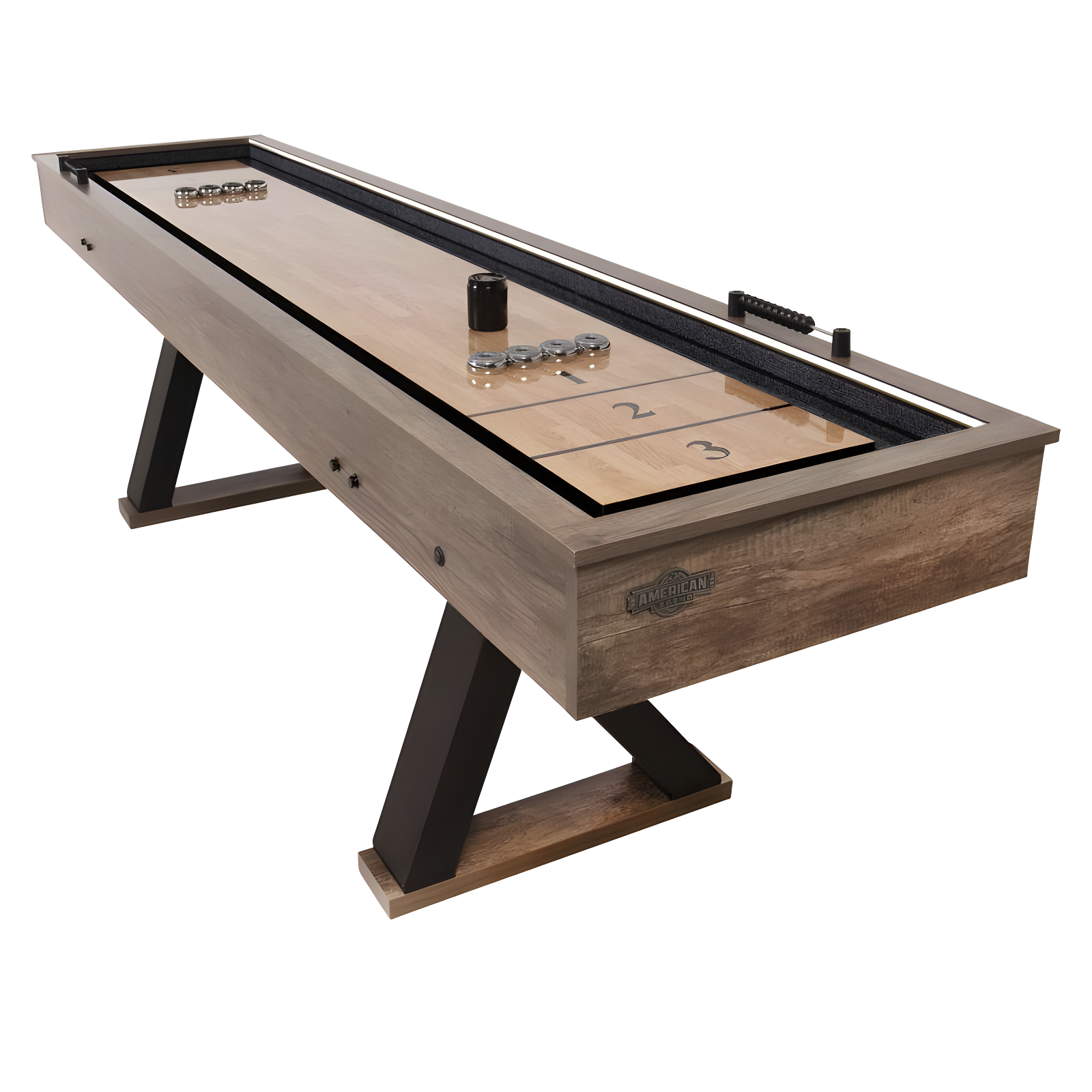 American Legend American Legend Kirkwood 9' LED Shuffleboard Table with Bonus Bowling Game