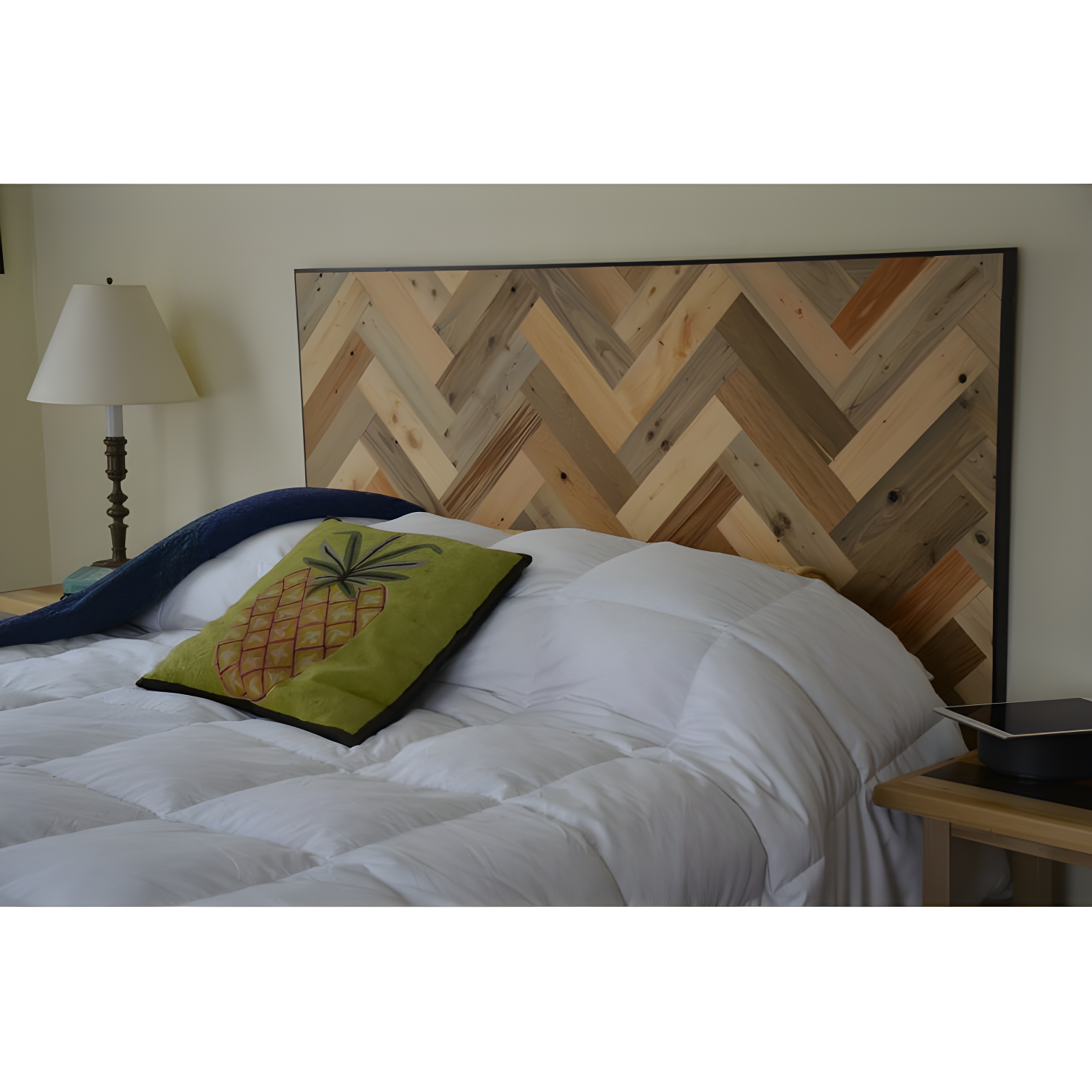 Timberchic River Reclaimed Wooden Wall planks - Simple Peel & Stick Wall Covering Application for DIY Accent Wall & Home Improvement - Premium Wall Paneling - Herringbone Pattern
