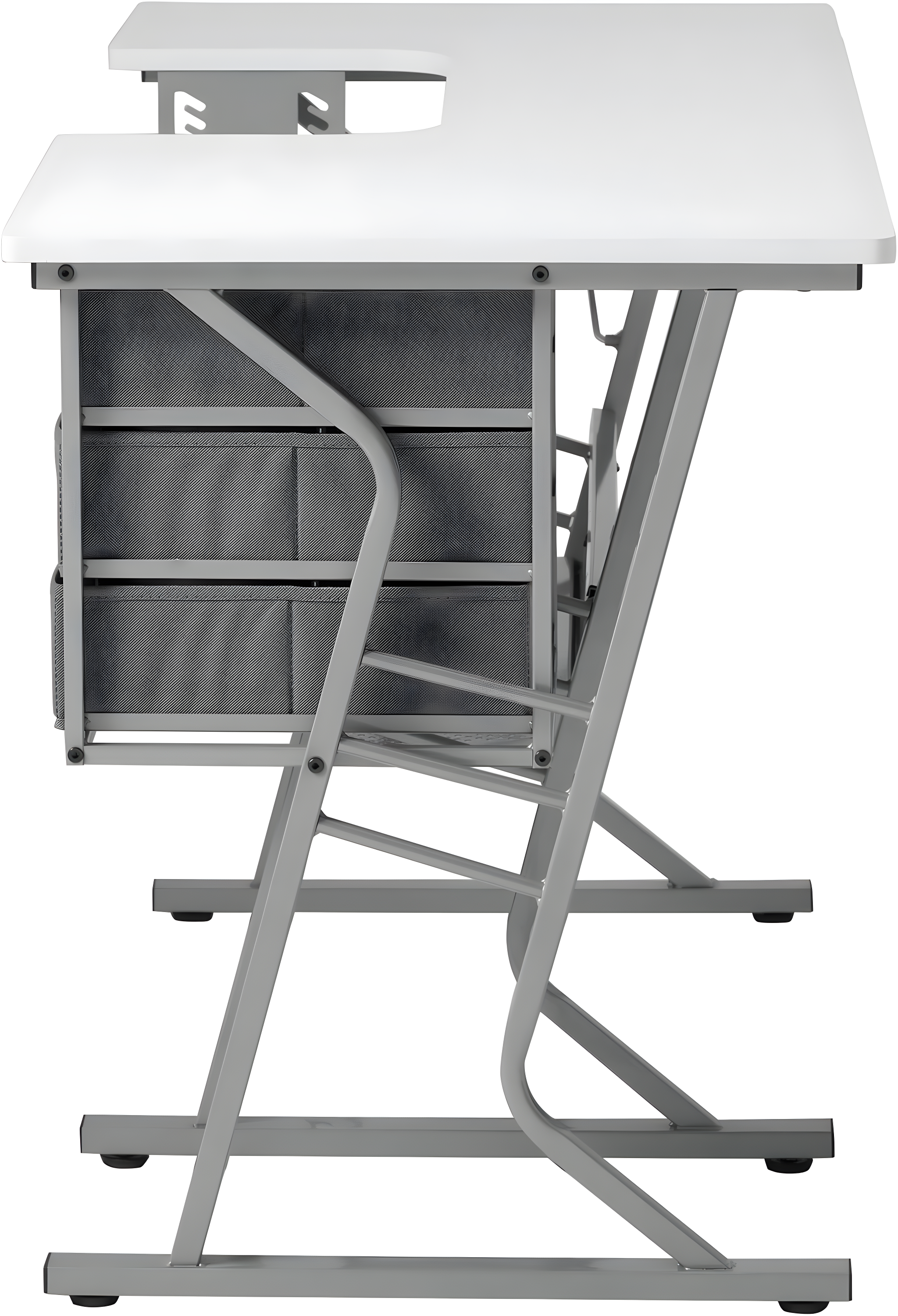 60.25'' x 23.75'' Sewing Table with Sewing Machine Platform