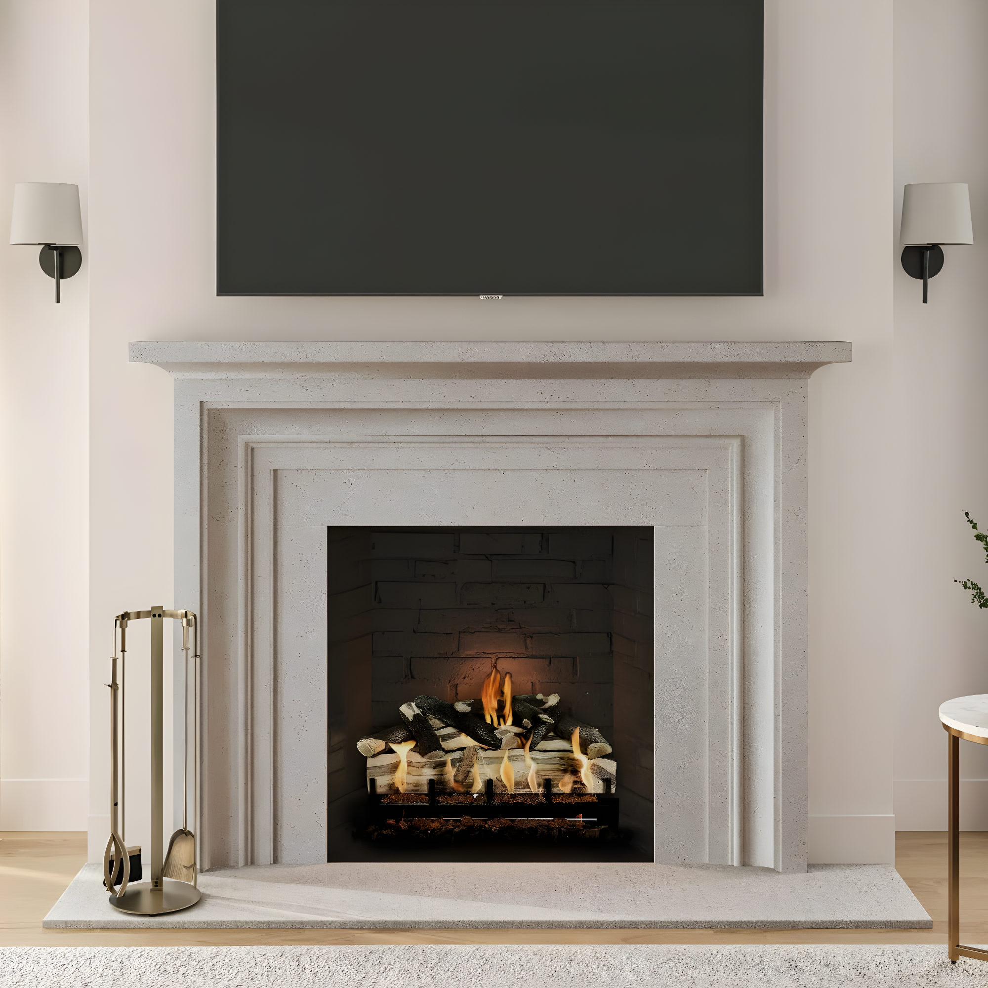 Modern Ember Modern Ember Knoll Fireplace Tool Set - Includes Brush, Shovel, Fire Poker, Tongs, and Stand - Steel