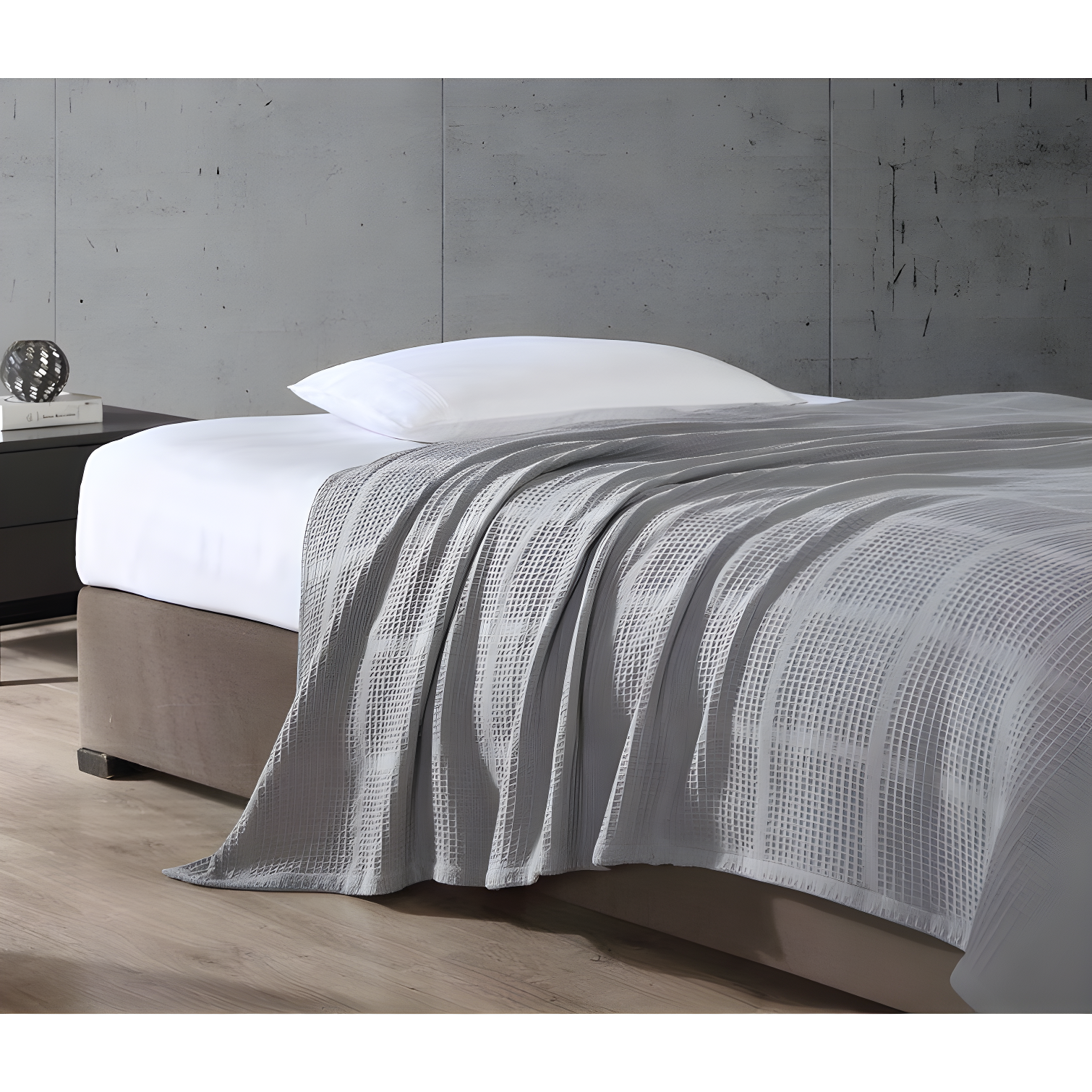 Kenneth Cole Kenneth Cole Waffle Grid Solid Cotton Blanket