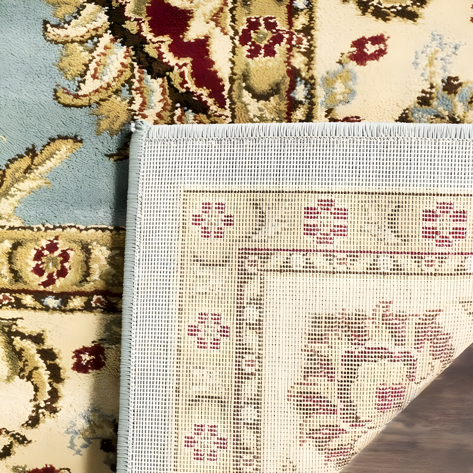 Lyndhurst LNH553 Power Loomed Area Rug - Blue/Ivory - 5'3"x7'6" - Safavieh.