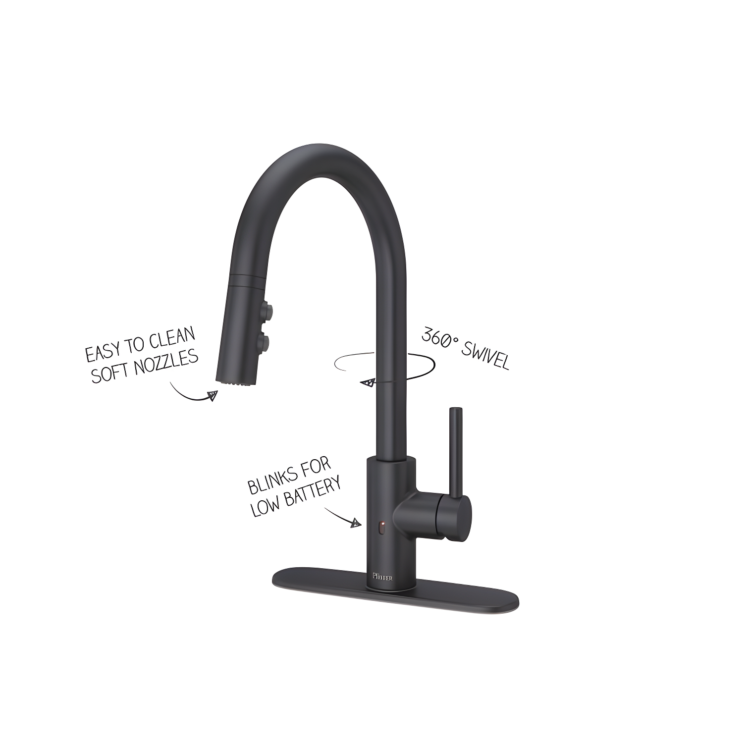 Stellen Pull Down Touchless Single Handle Kitchen Faucet