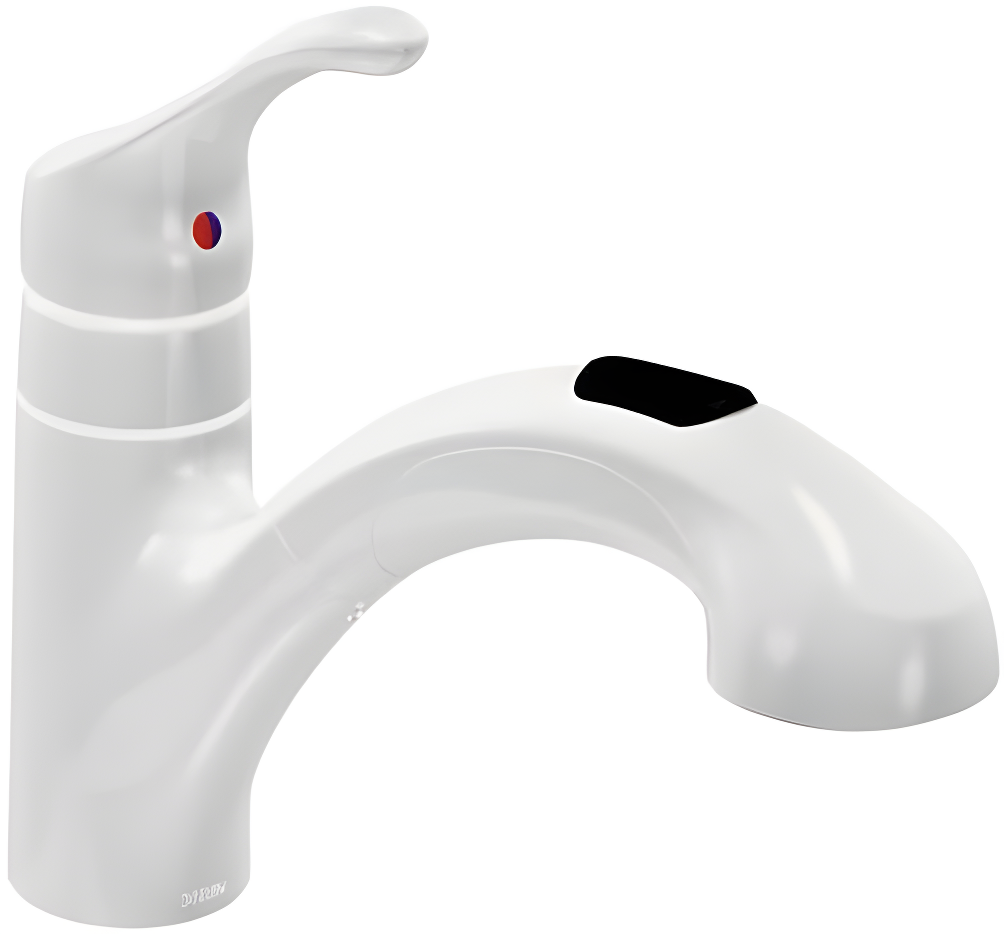 MOEN Renzo Spot Resist Stainless 9 in. H Pull Out Sprayer Kitchen Faucet with 360° Spout Swivel and PowerClean