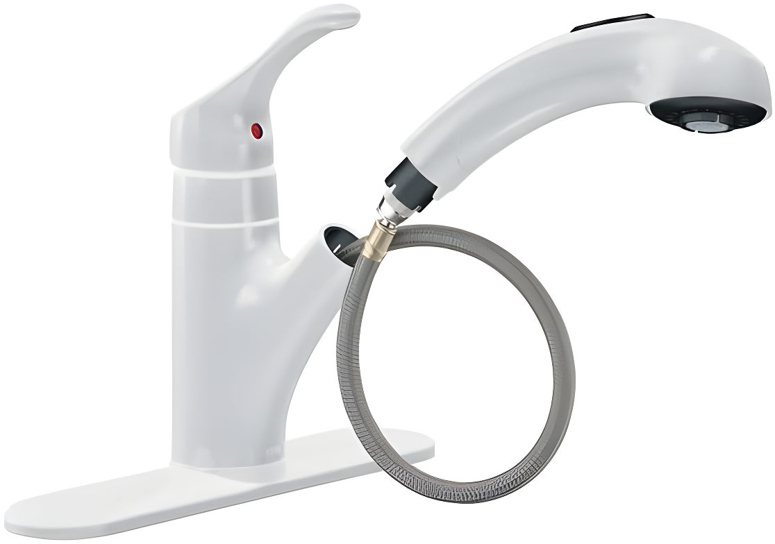 MOEN Renzo Spot Resist Stainless 9 in. H Pull Out Sprayer Kitchen Faucet with 360° Spout Swivel and PowerClean
