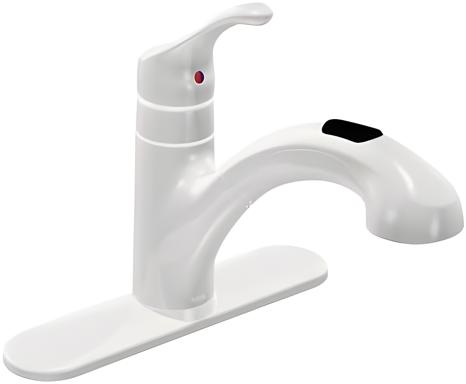 MOEN Renzo Spot Resist Stainless 9 in. H Pull Out Sprayer Kitchen Faucet with 360° Spout Swivel and PowerClean