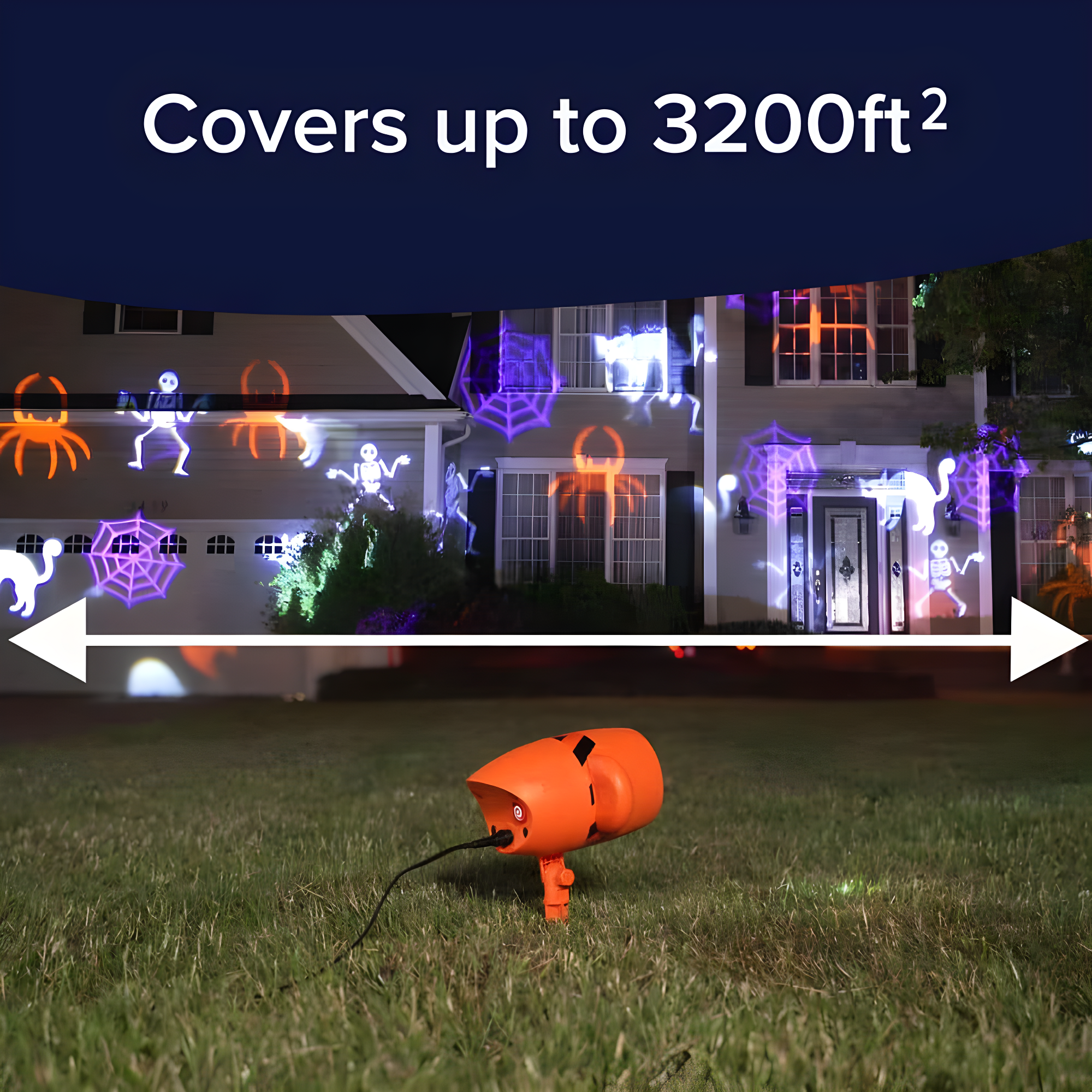 Star Shower Slide Show Halloween Holiday LED Projector, AS-SEEN-ON-TV