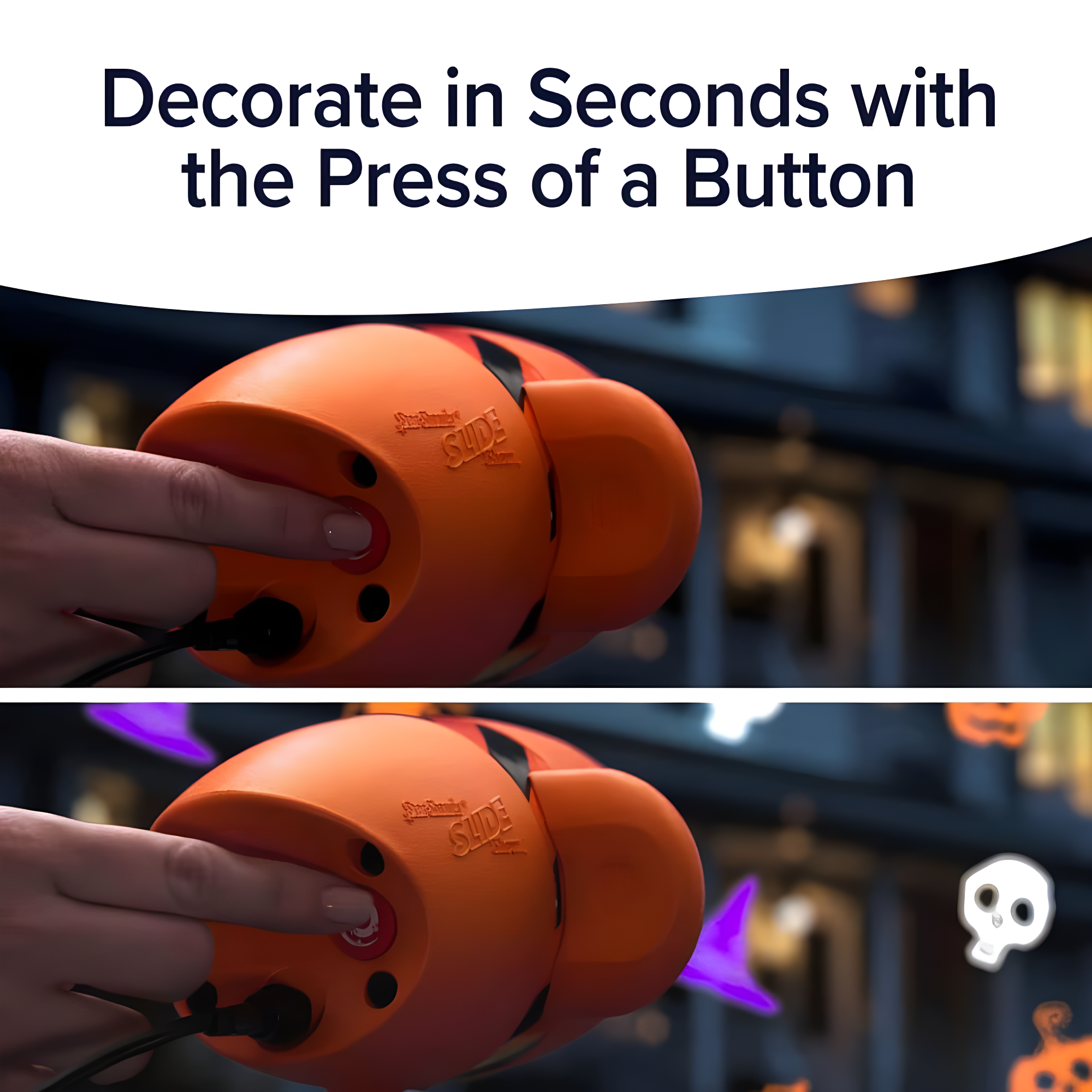 Star Shower Slide Show Halloween Holiday LED Projector, AS-SEEN-ON-TV