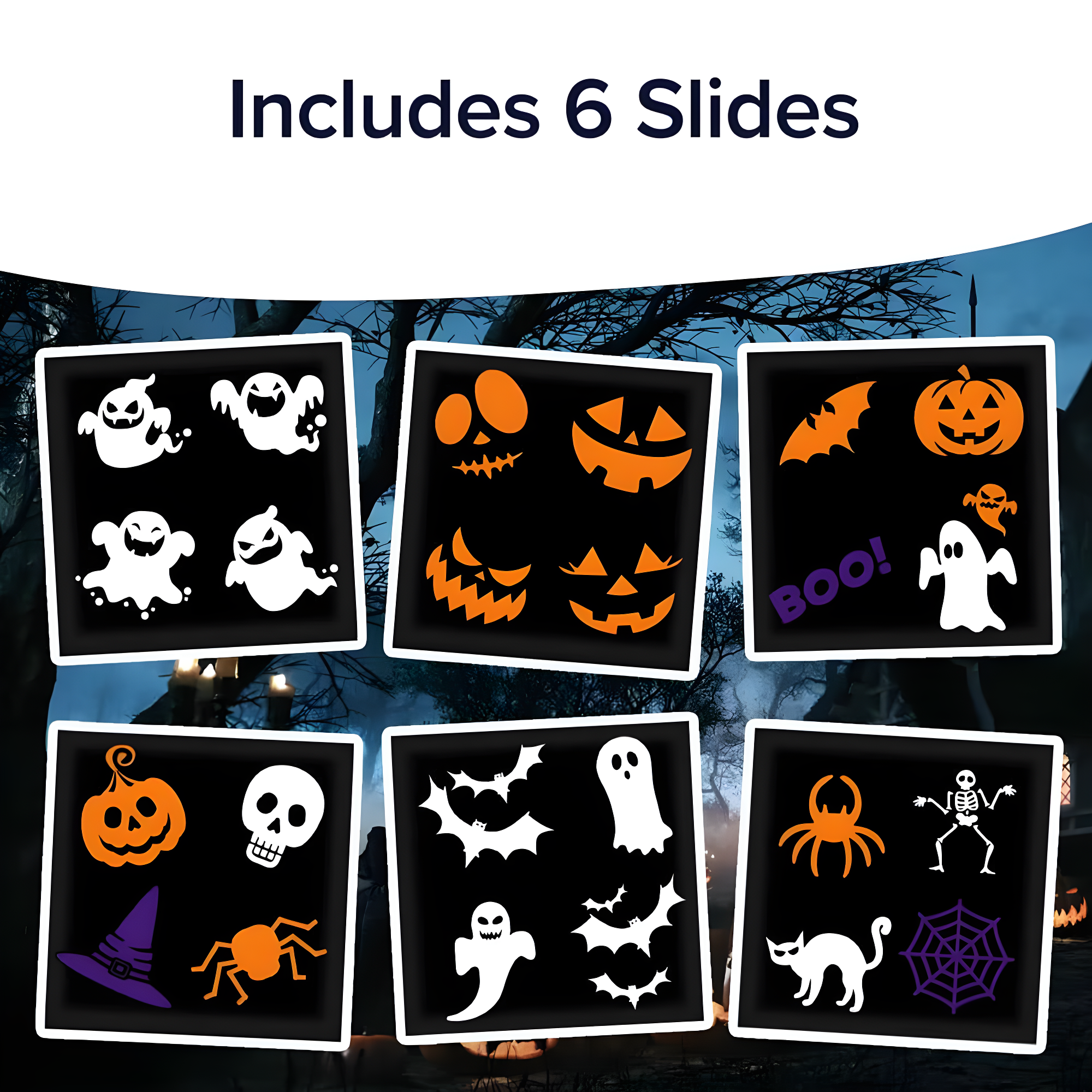 Star Shower Slide Show Halloween Holiday LED Projector, AS-SEEN-ON-TV