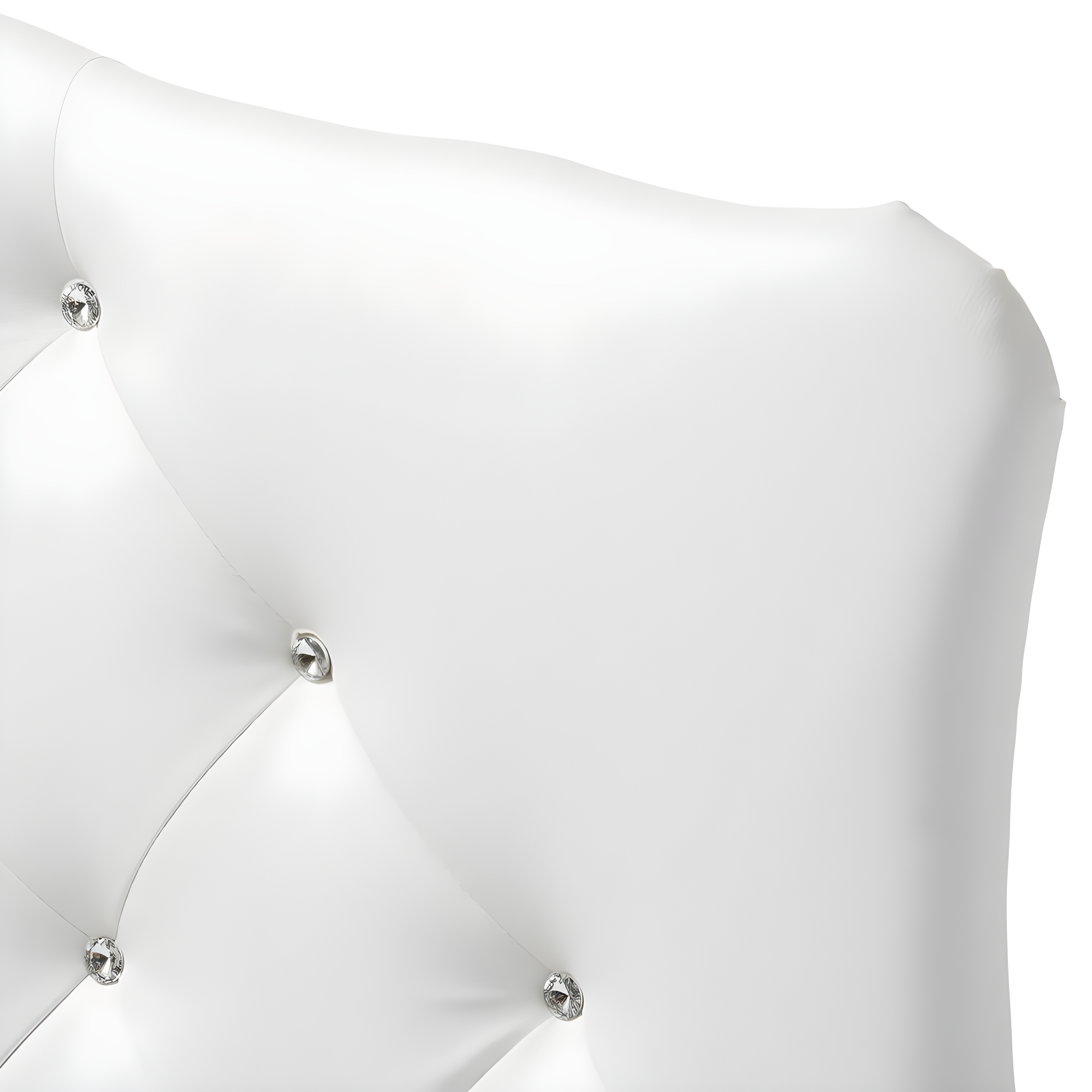 Queen Rita Modern And Contemporary Faux Leather Upholstered Button-Tufted Scalloped Headboard White - Baxton Studio
