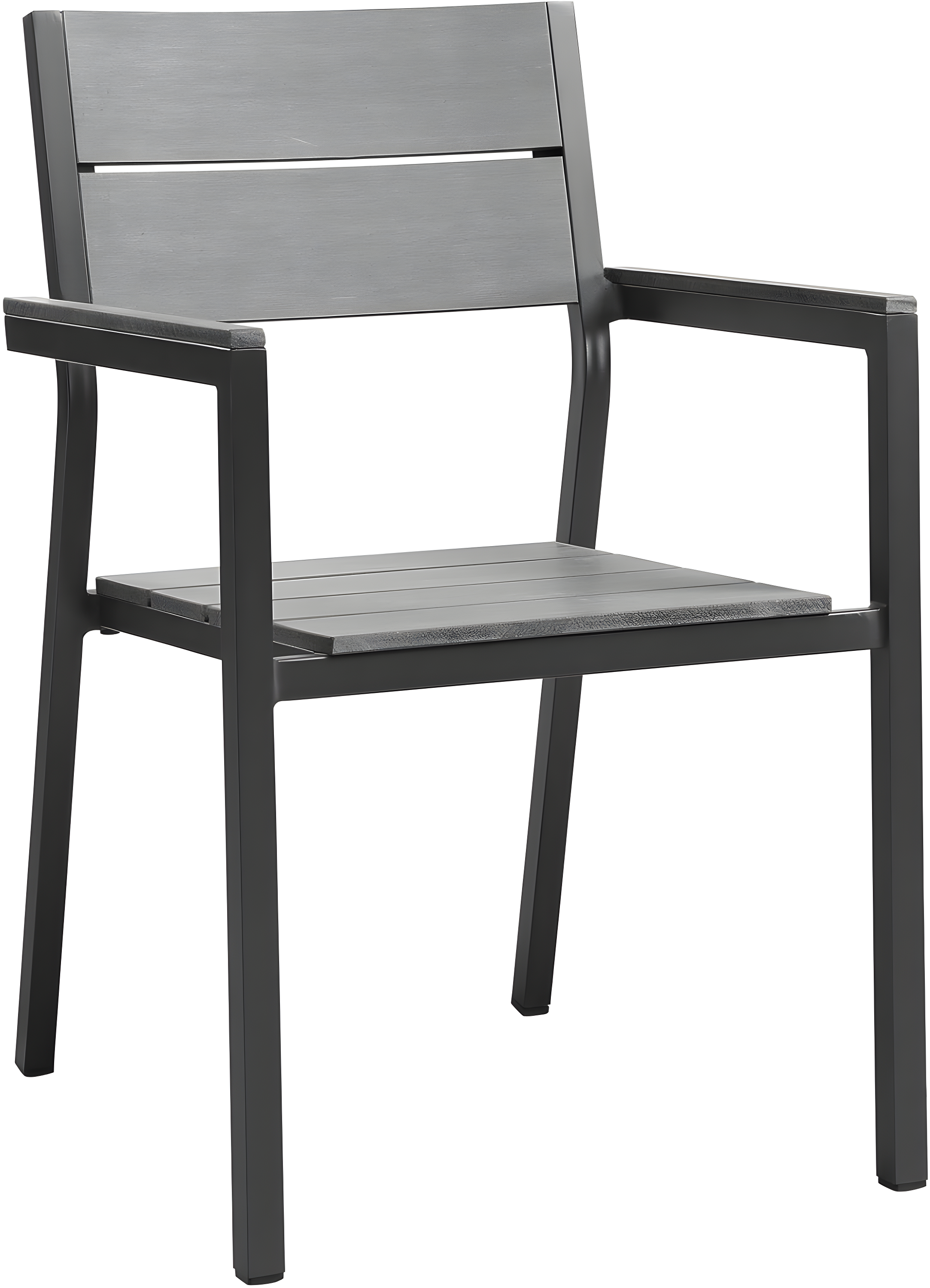 Modway Maine Aluminum Outdoor Patio Two Arm Chairs