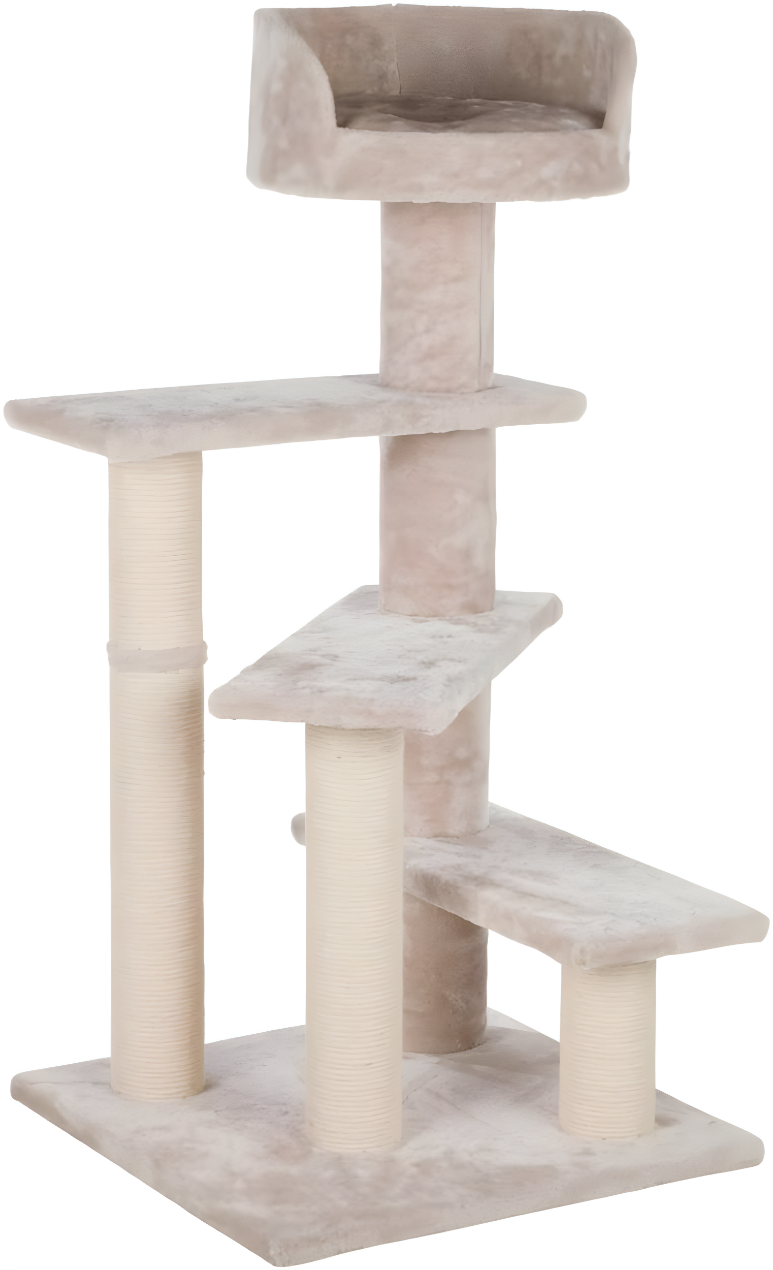 TRIXIE TRIXIE Tulia Senior 40.2" Cat Tower, 4-Level Cat Tree, Sisal Scratching Posts, Plush Platforms, Top Platform Bed