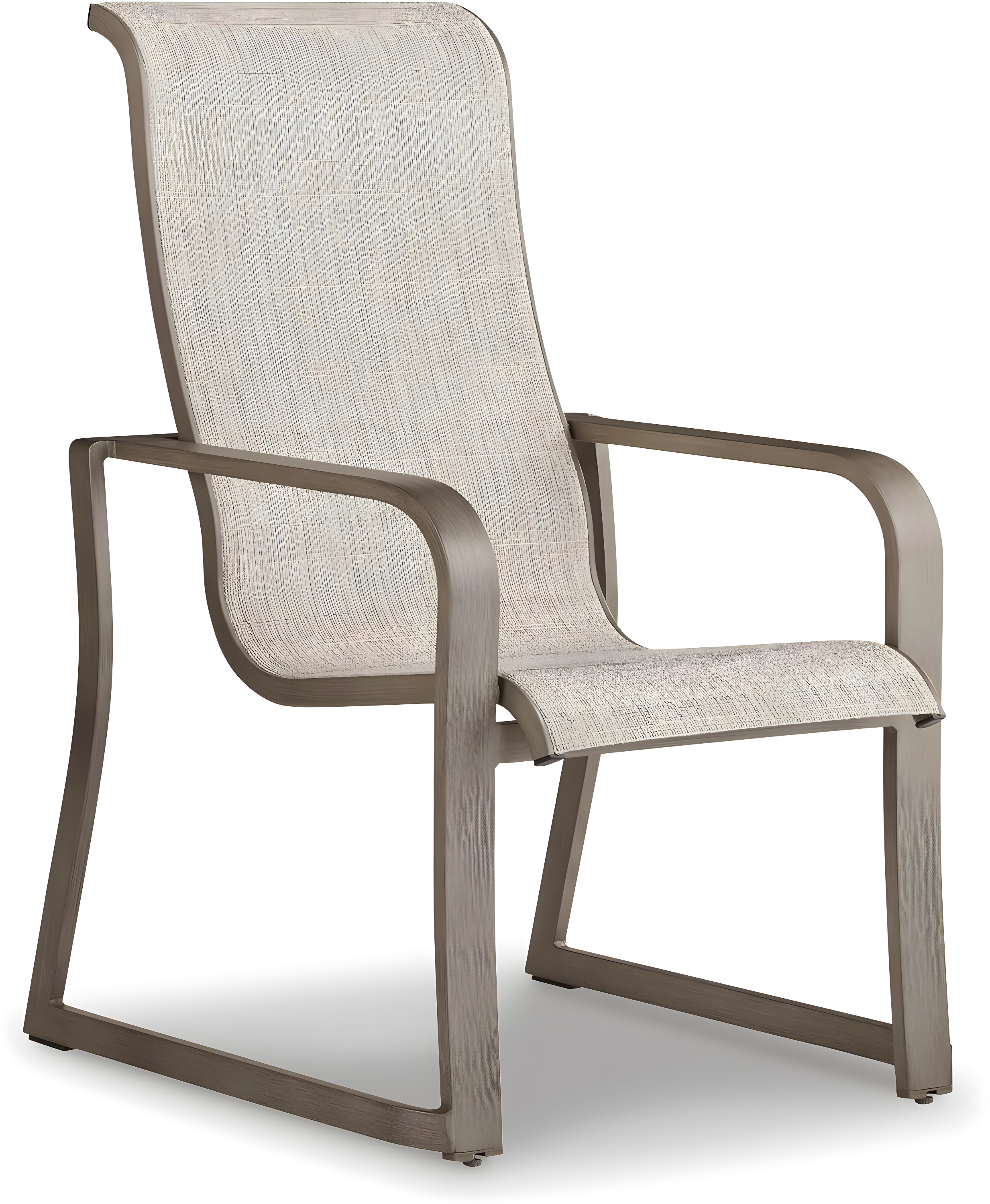Signature Design by Ashley Beach Front Beige Sling Arm Chair - Set of 4
