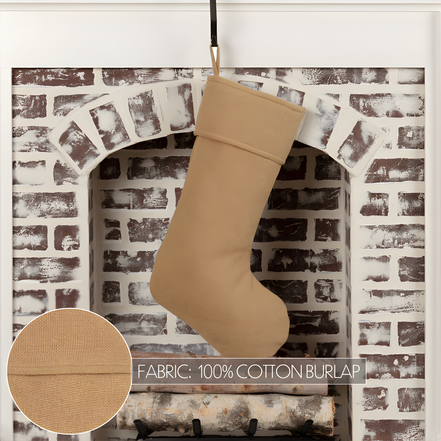 Festive Finds Burlap Stocking