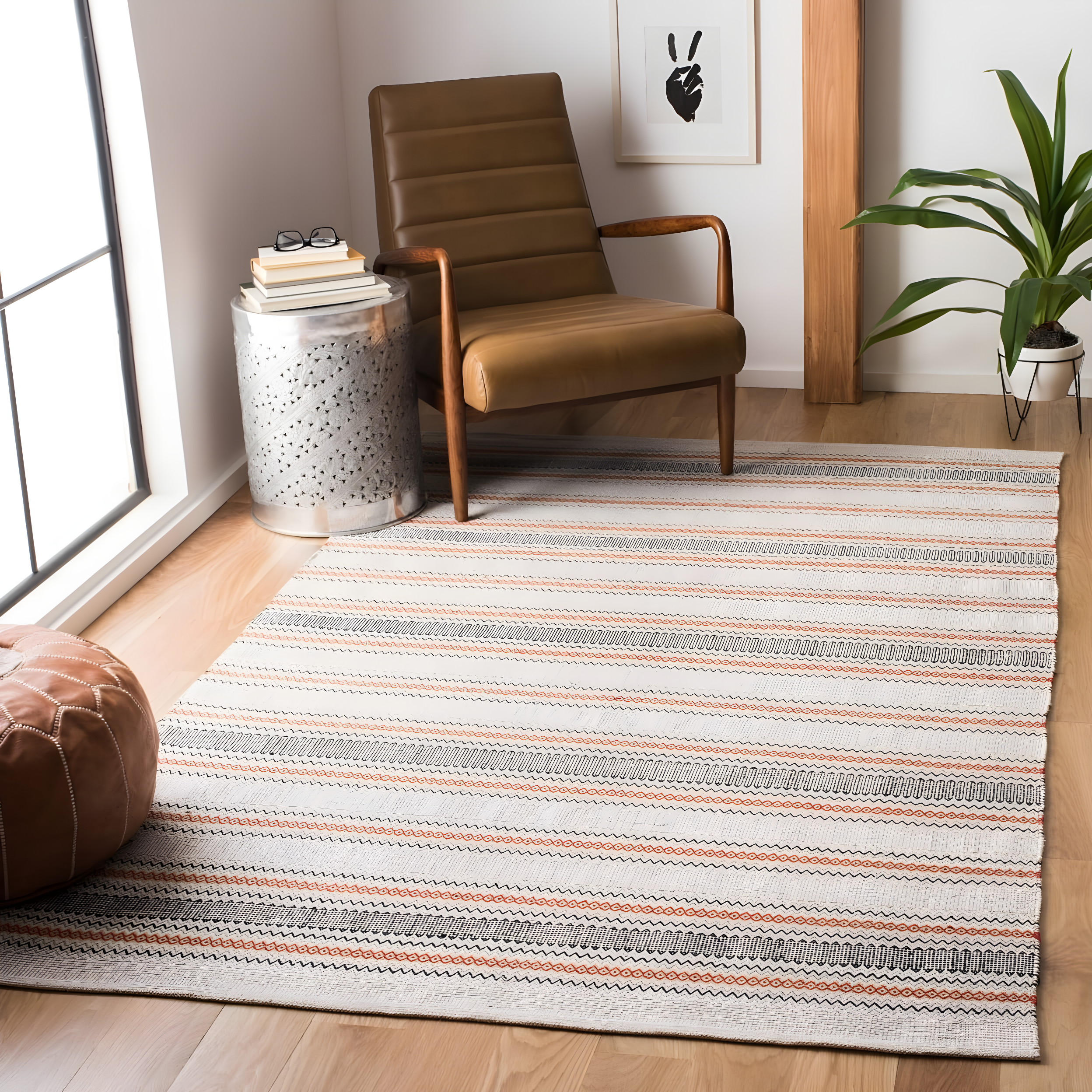 Montauk MTK536 Hand Woven Runner Rug - Red/Beige - 2'3"x8' - Safavieh.