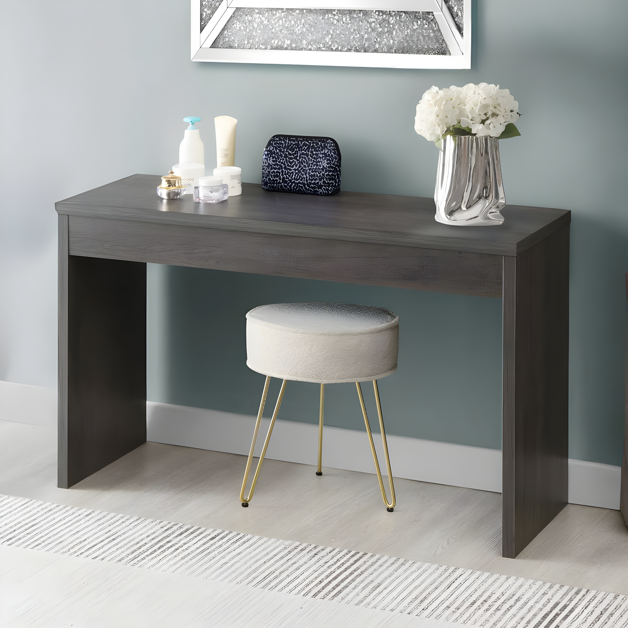 Convenience Concepts Northfield Hall Console Desk Table/Desk, Weathered Gray