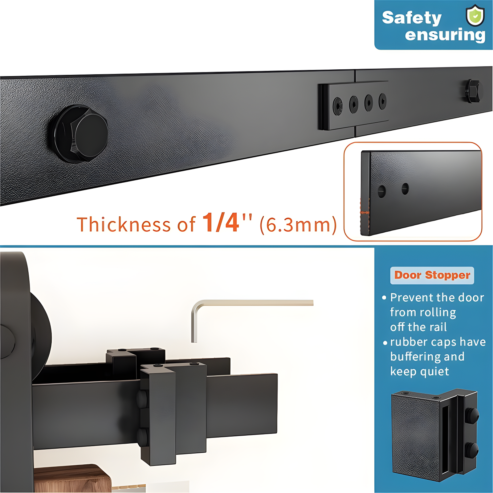 Lazio Sliding Standard Double Barn Door Hardware Kit