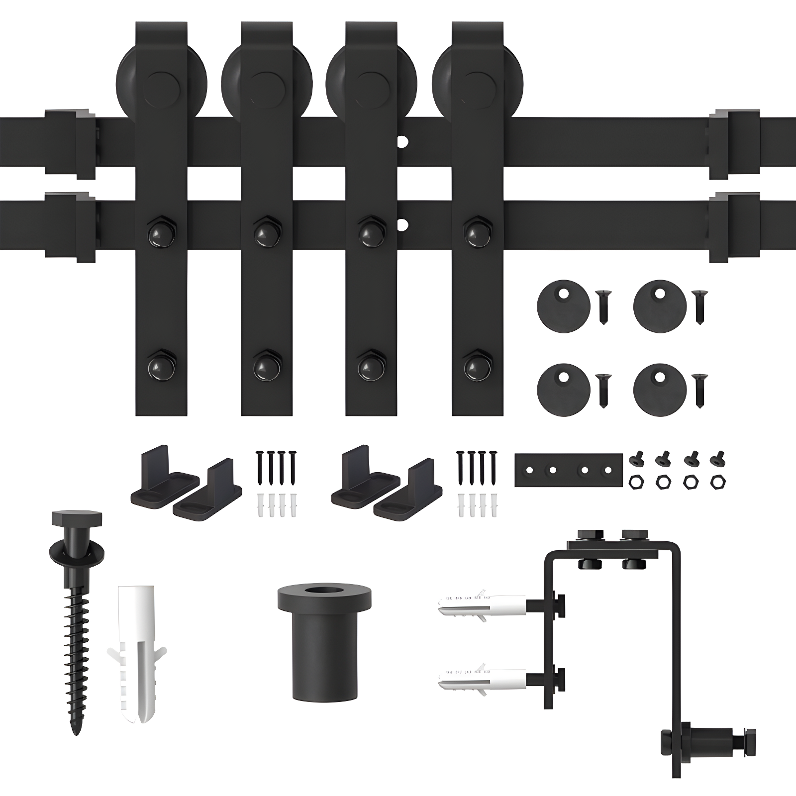 Lazio Sliding Standard Double Barn Door Hardware Kit